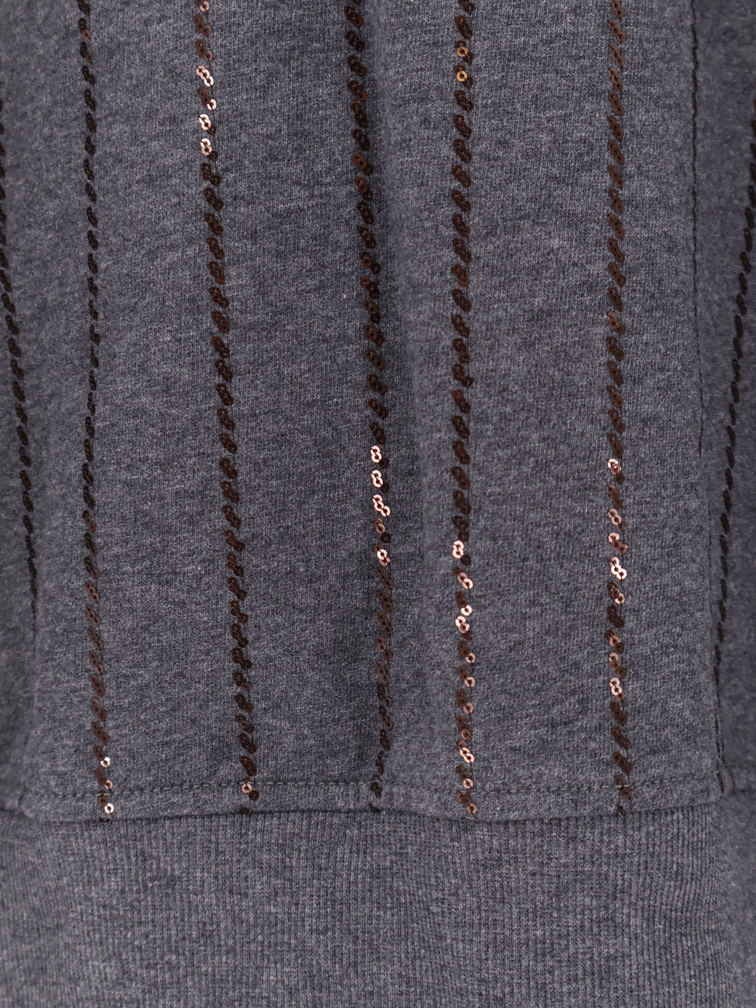 Brunello Cucinelli Dazzling Chalk Stripe Embroidery Cotton Sweatshirt