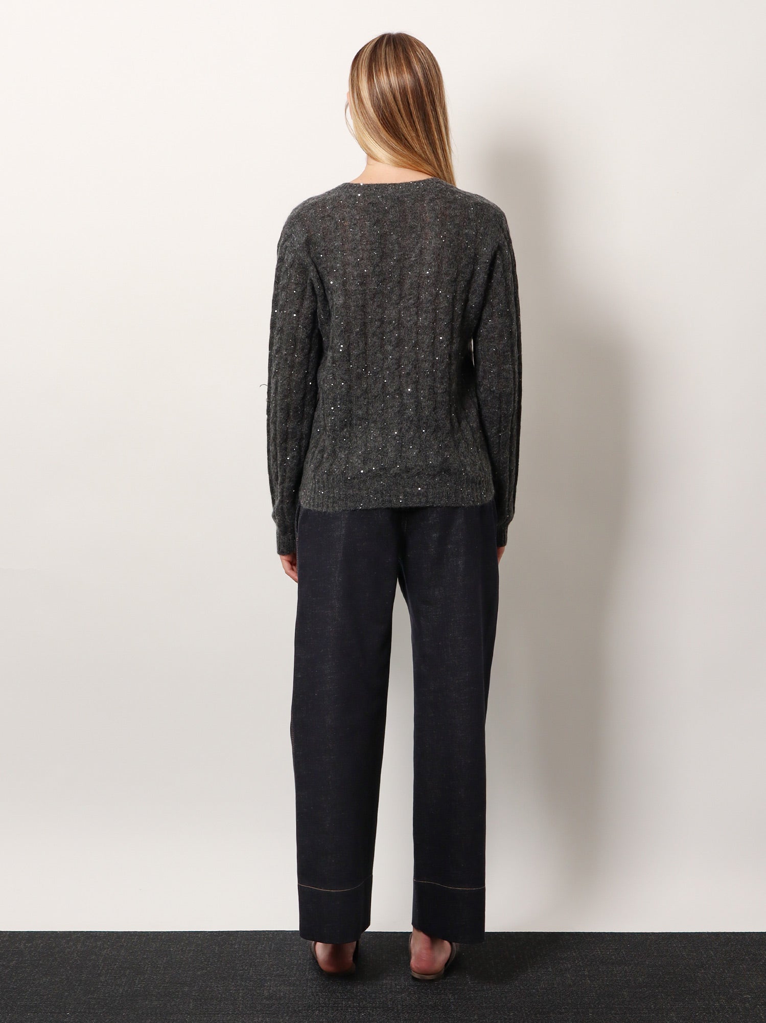 Brunello Cucinelli Wool Blend Sweater With All-over Sequins