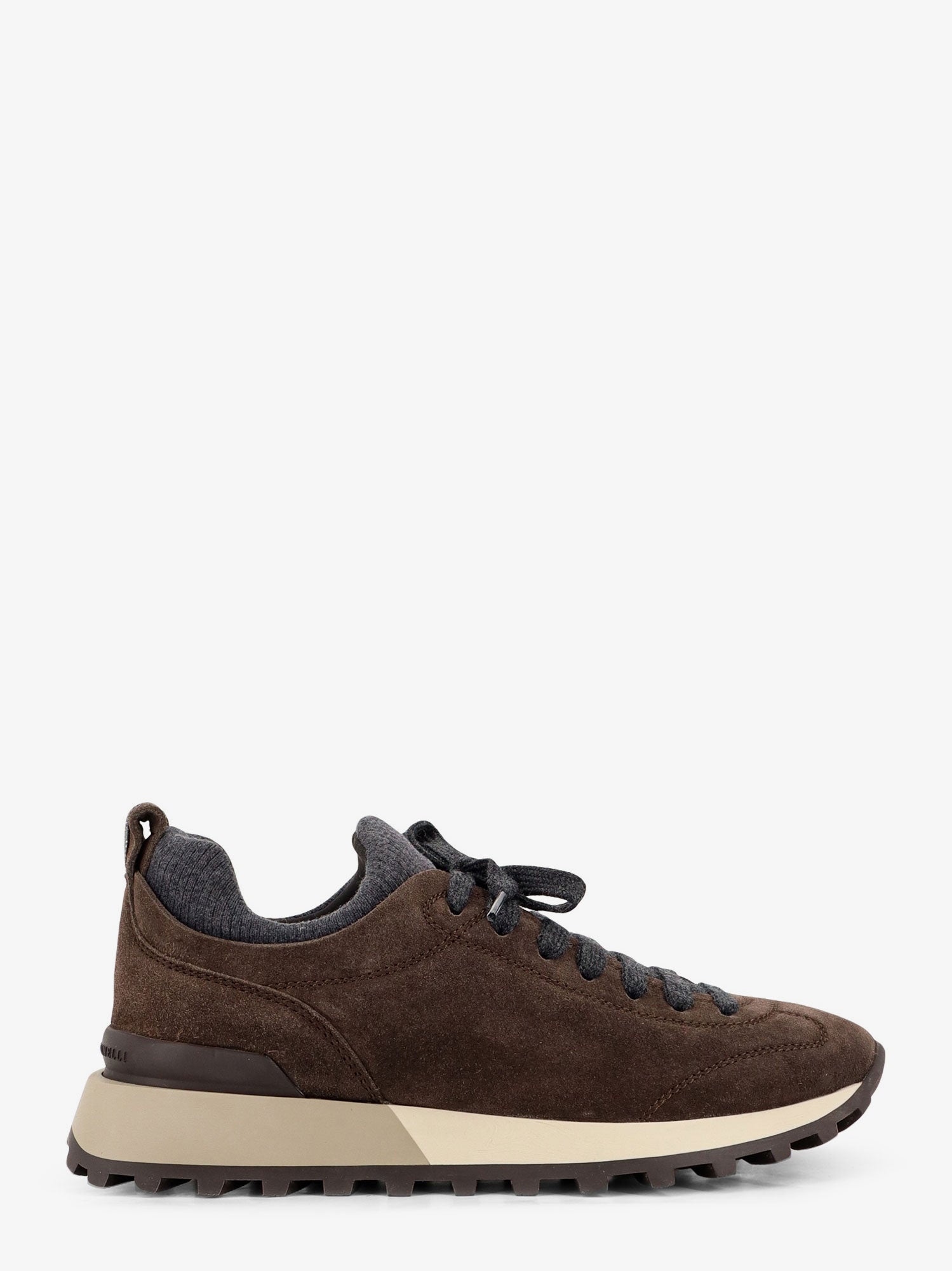 Brunello Cucinelli Suede Sneakers With Monili Detail On The Back