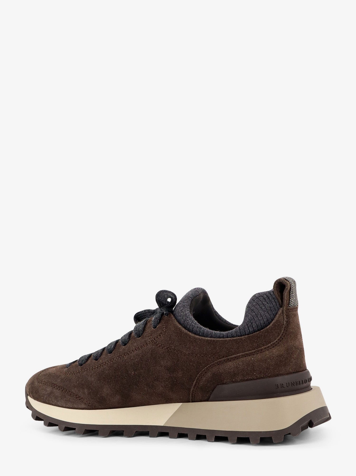 Brunello Cucinelli Suede Sneakers With Monili Detail On The Back
