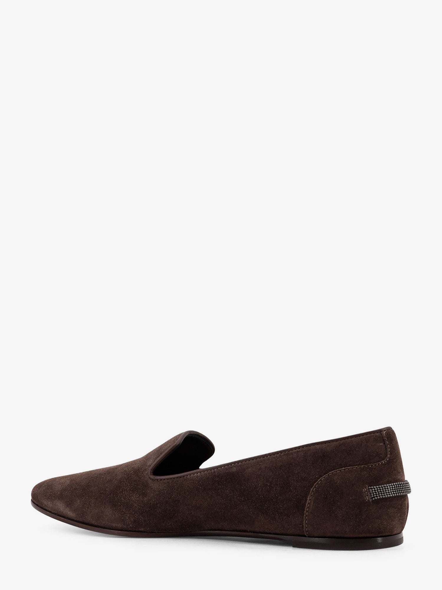 Brunello Cucinelli Suede Loafers With Monili Detail