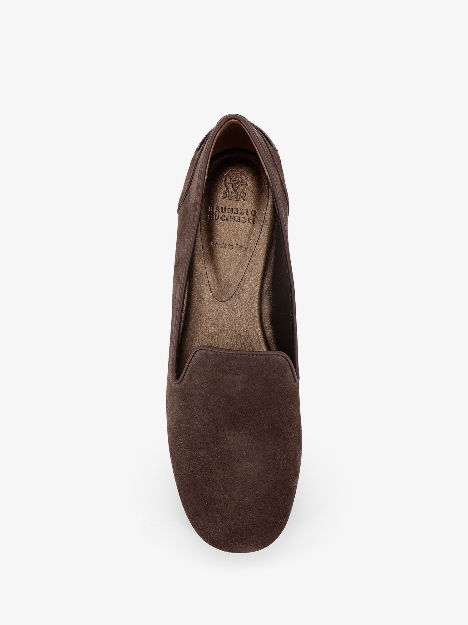 Brunello Cucinelli Suede Loafers With Monili Detail