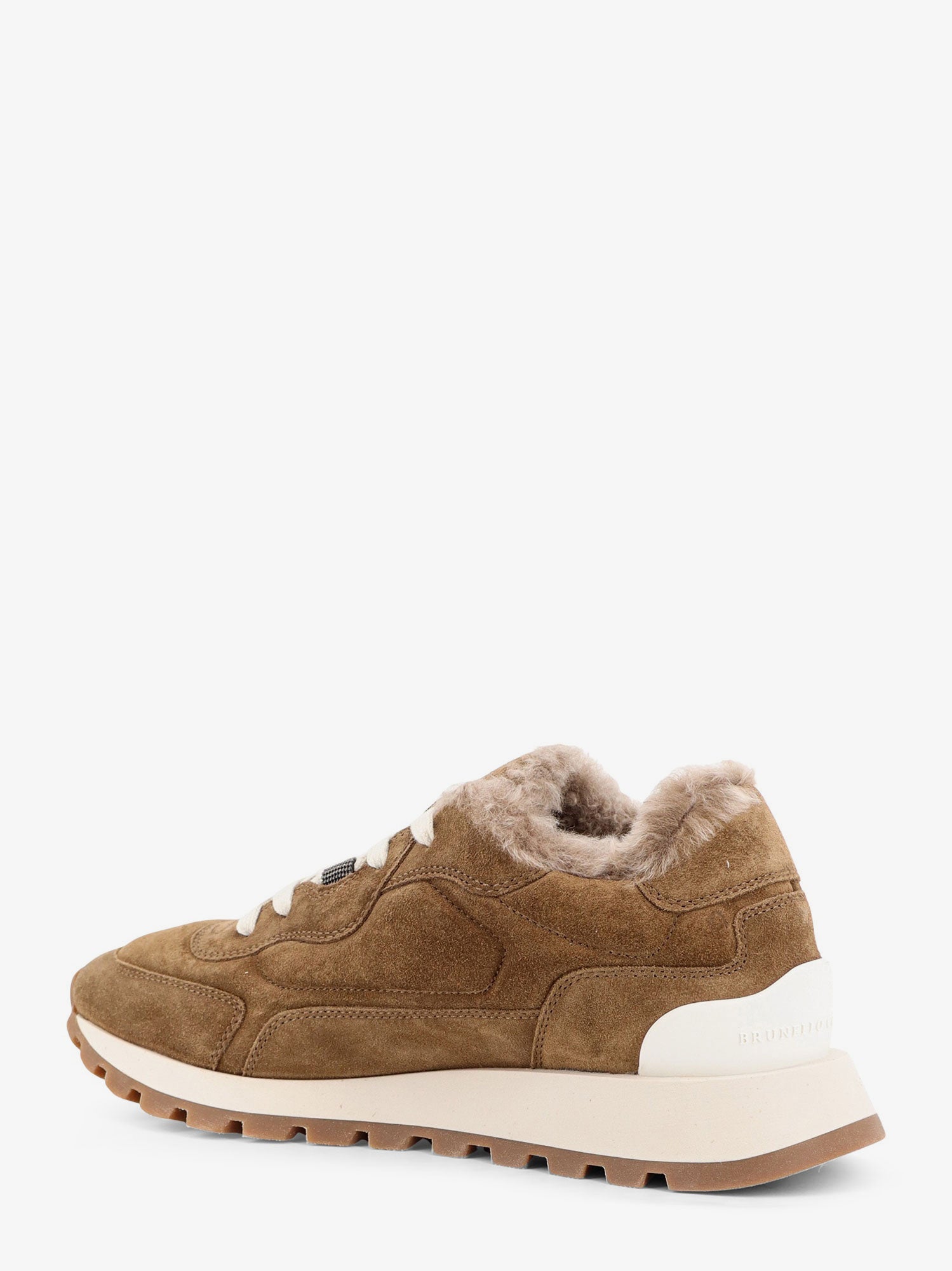 Brunello Cucinelli Suede Sneakers With Fur Lining