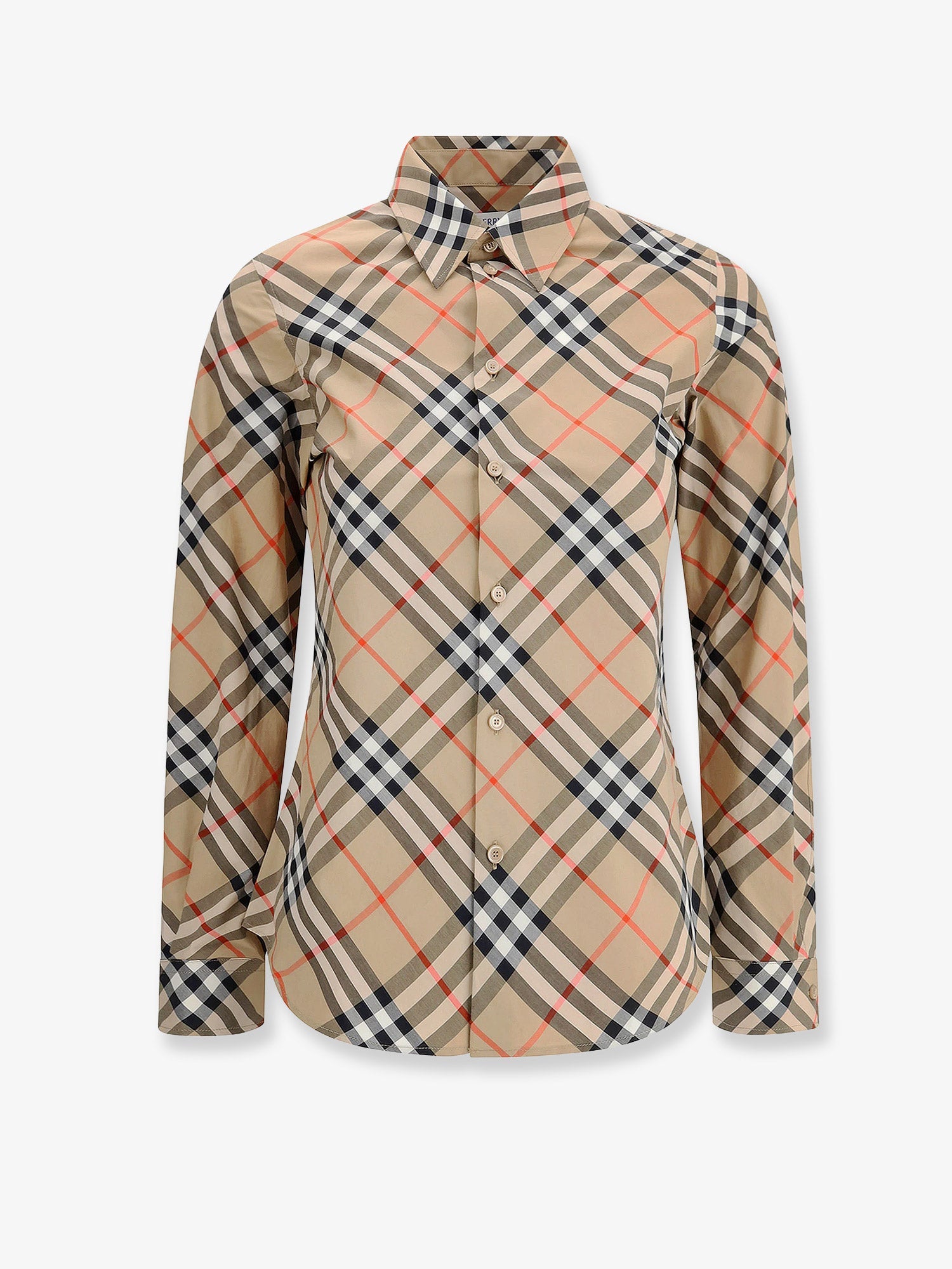 Burberry Cotton Shirt With Burberry Check Motif