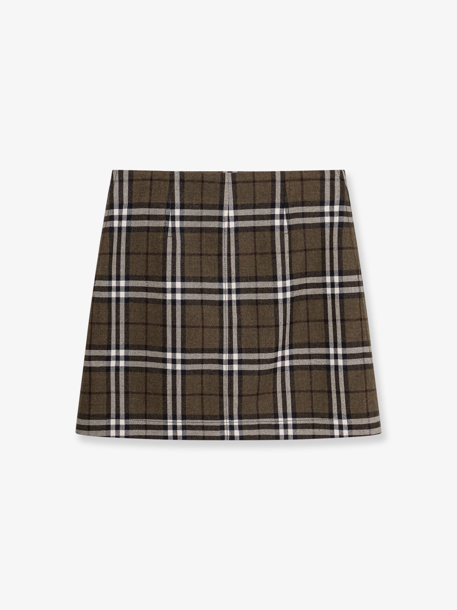 Burberry Virgin Wool Skirt With Burberry Check Print