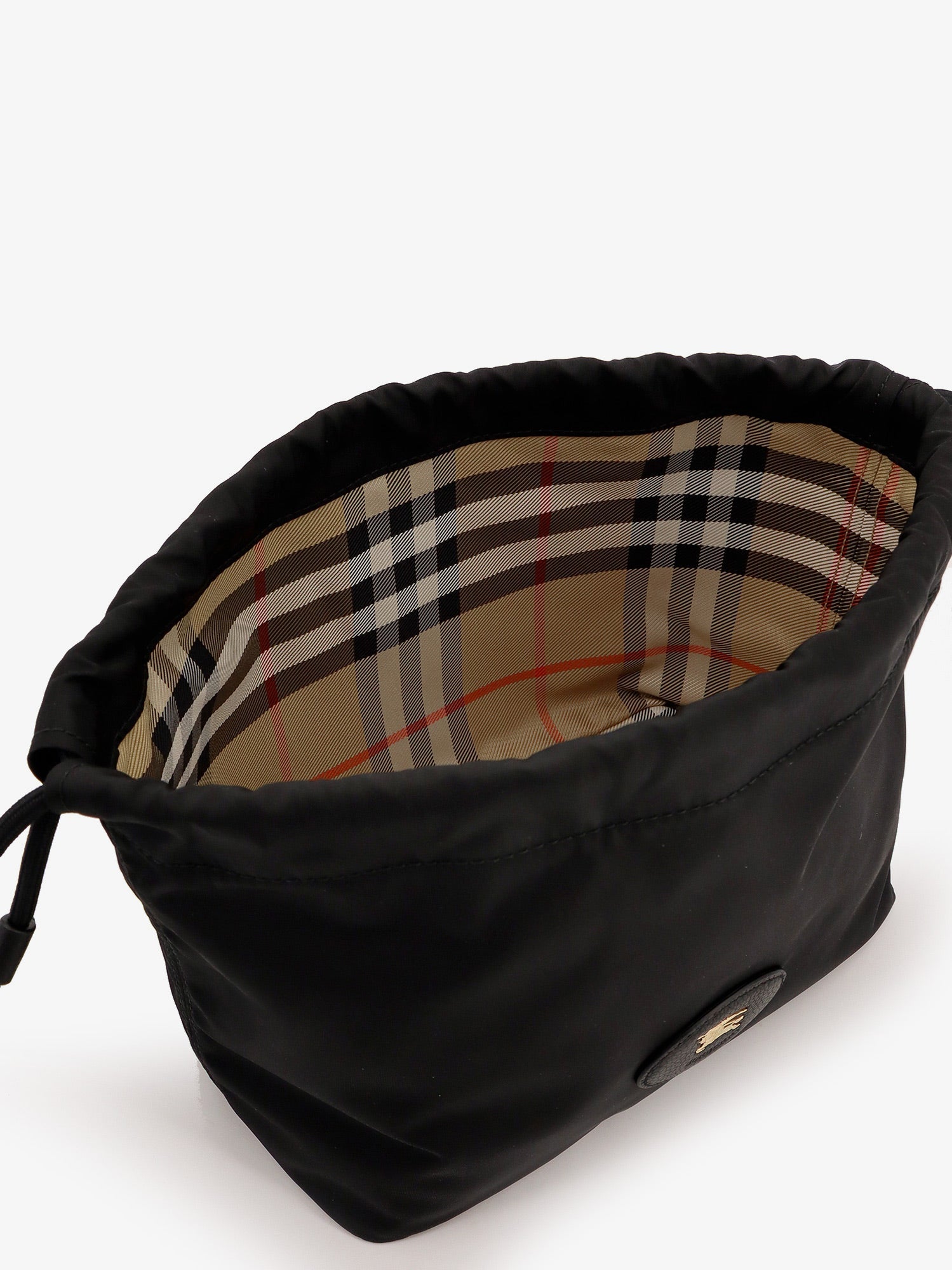 Burberry Horseshoe Drawstring Clutch Bag