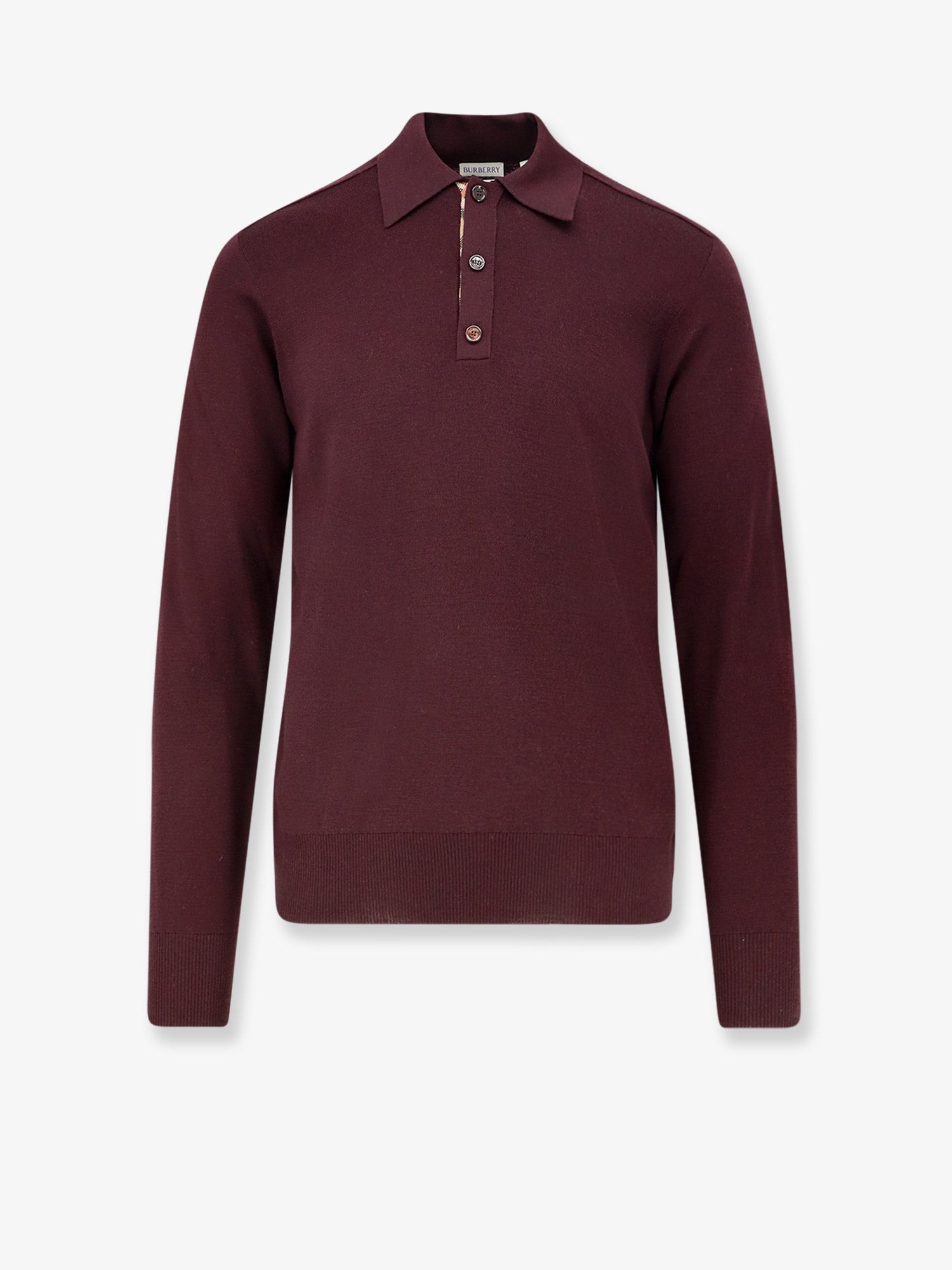 Burberry Marcus Ls Ct Wool Polo Shirt
