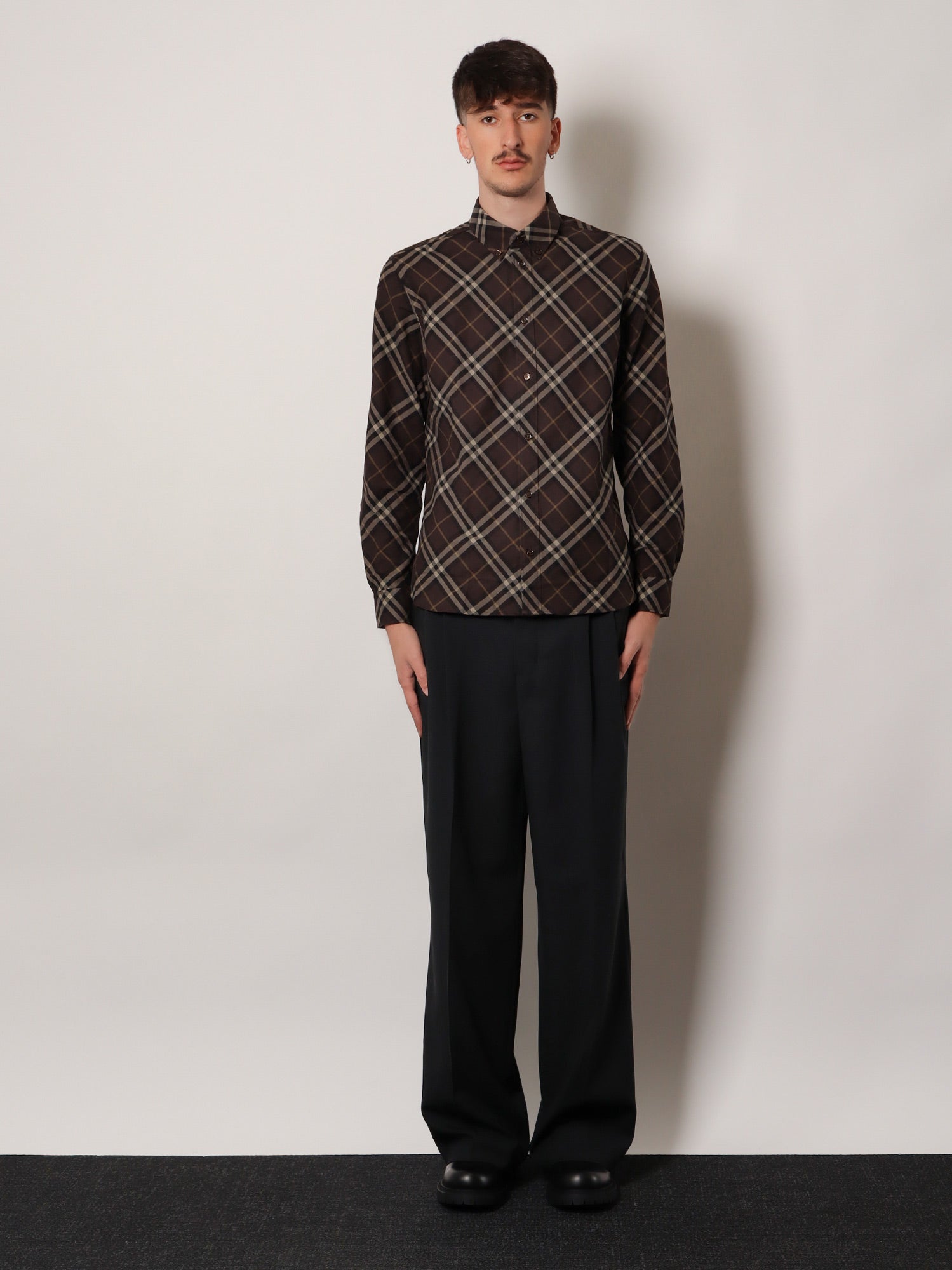 Burberry Cotton Shirt With Check Motif