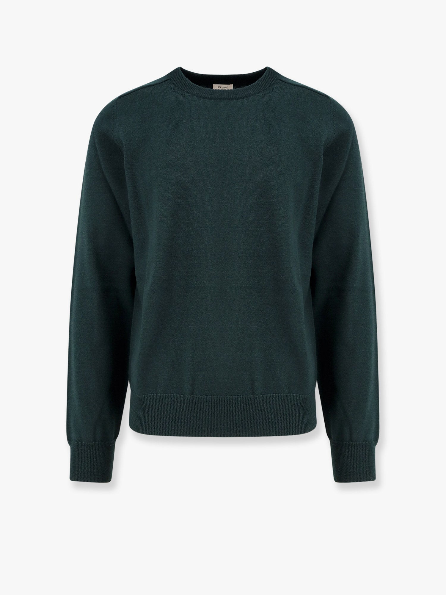 Celine Wool Sweater With Embroidered Logo On The Front