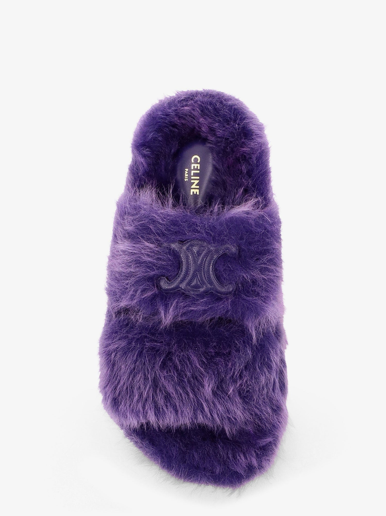 Celine Triomphe Slide 05 Shearling Sandals