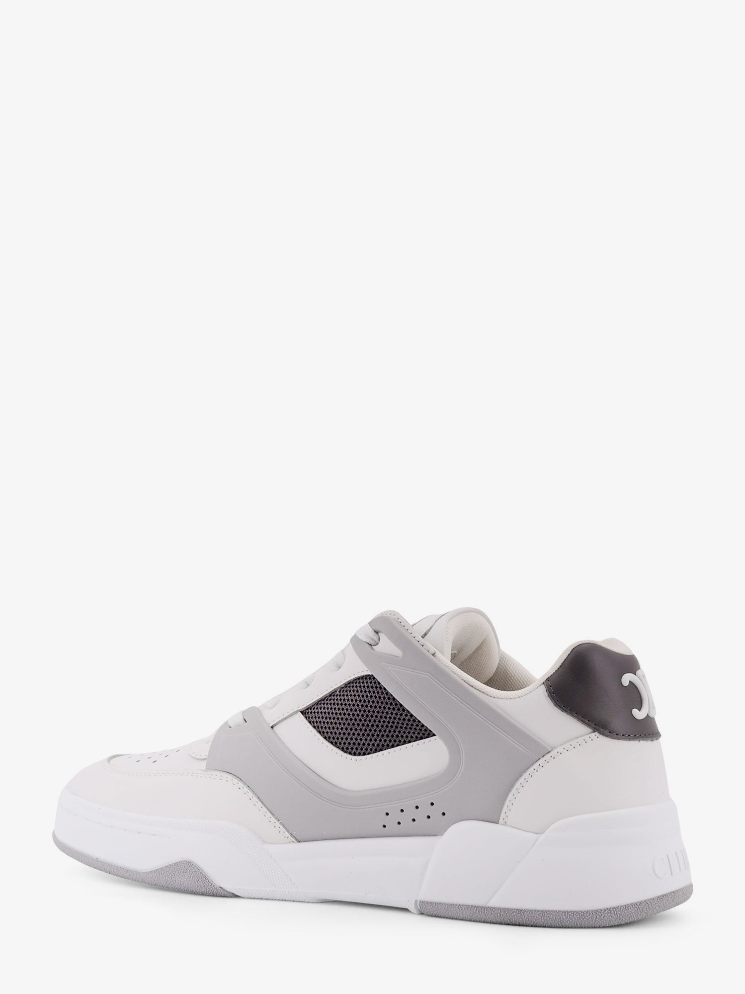 Celine Ct-09 Trainer Low-top Leather Sneakers With Mesh Inserts