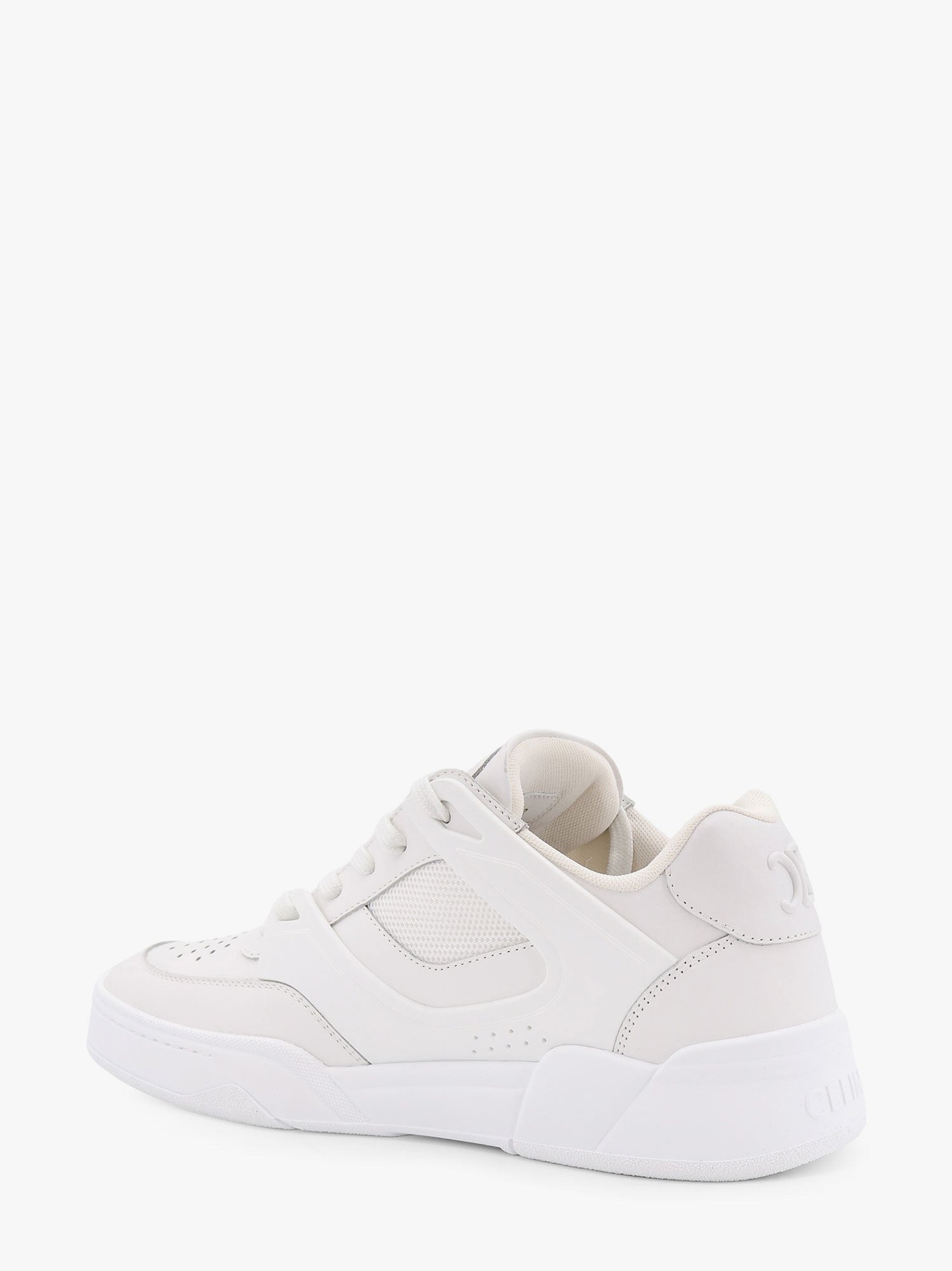 Celine Ct-09 Leather Sneakers With Mesh Inserts