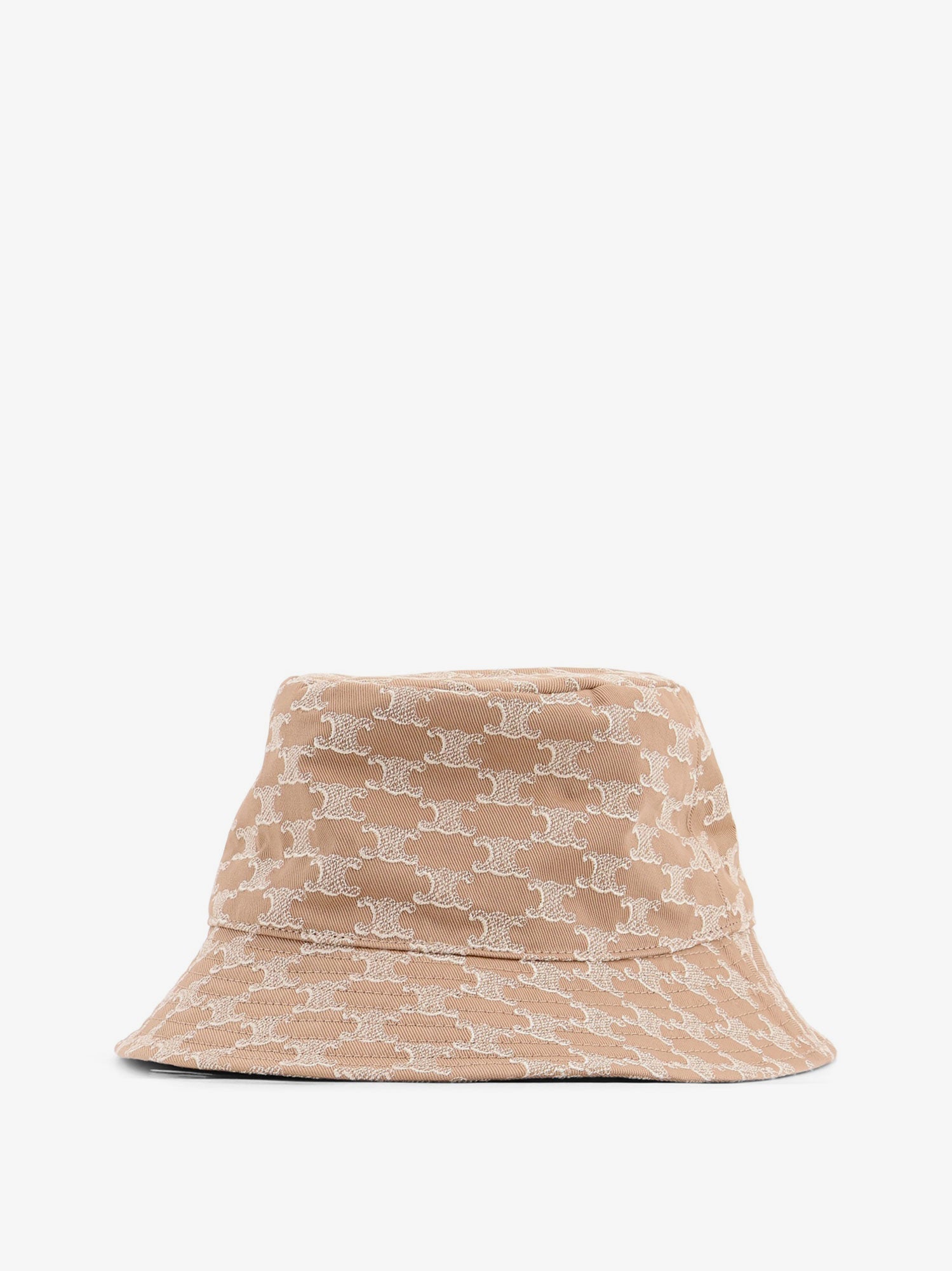 Celine Cotton Hat With Triomphe Logo All-over