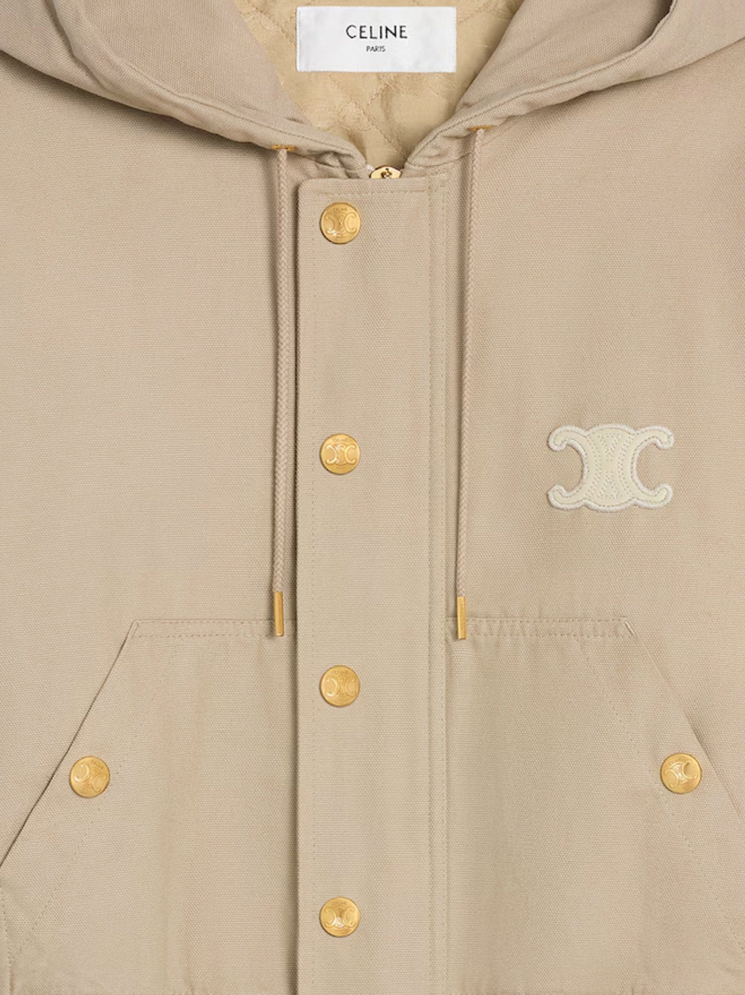 Celine Canvas Jacket With Triomphe Patch