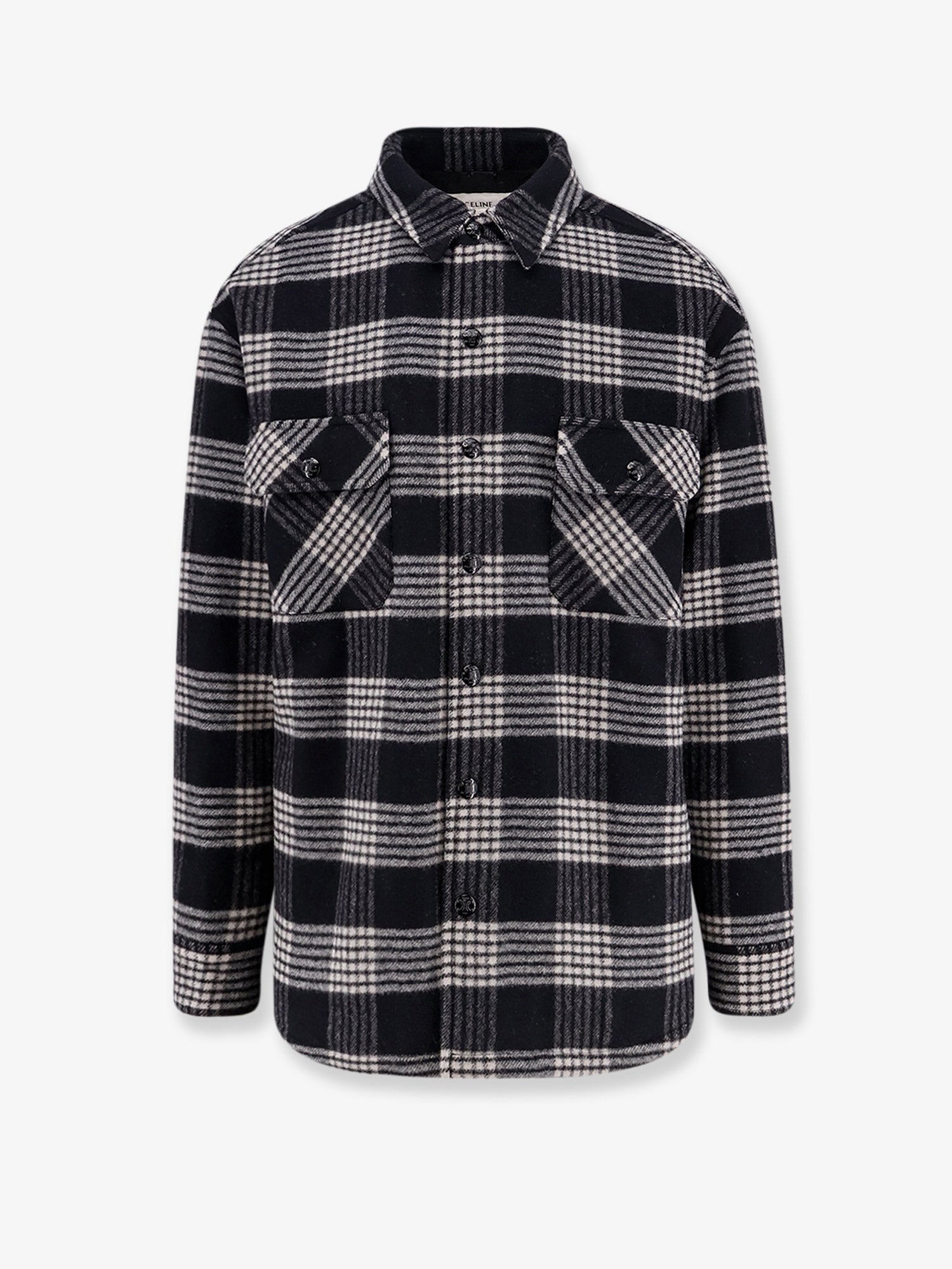 Celine Quilted Overshirt Wool Shirt
