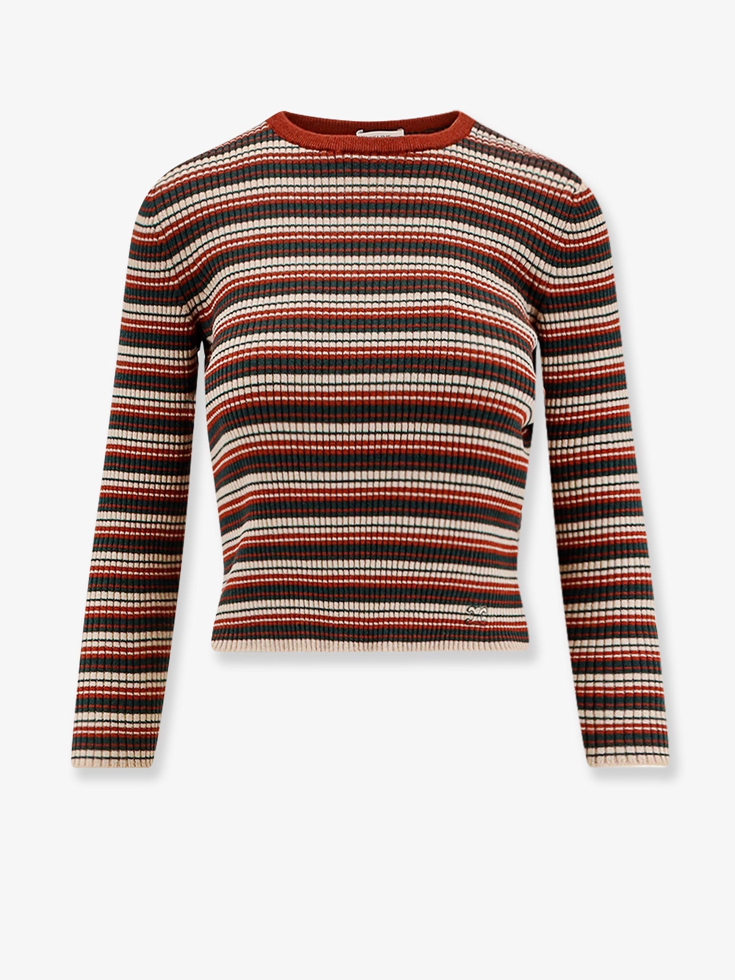 Celine Striped Stretch Wool Sweater