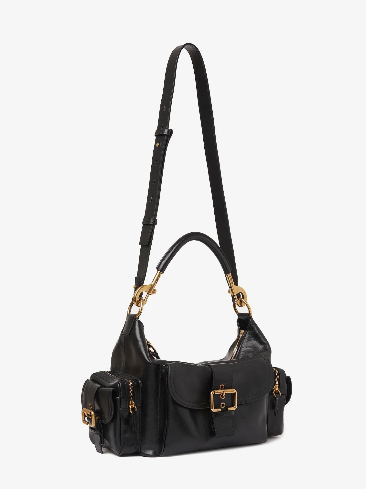 Chloé Carry Shiny Buffalo Leather Shoulder Bag