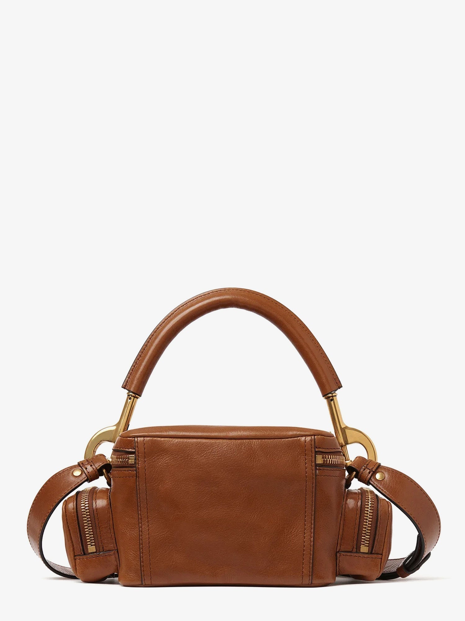 Chloé Small Double Carry Leather Bag With Multipocket Detail