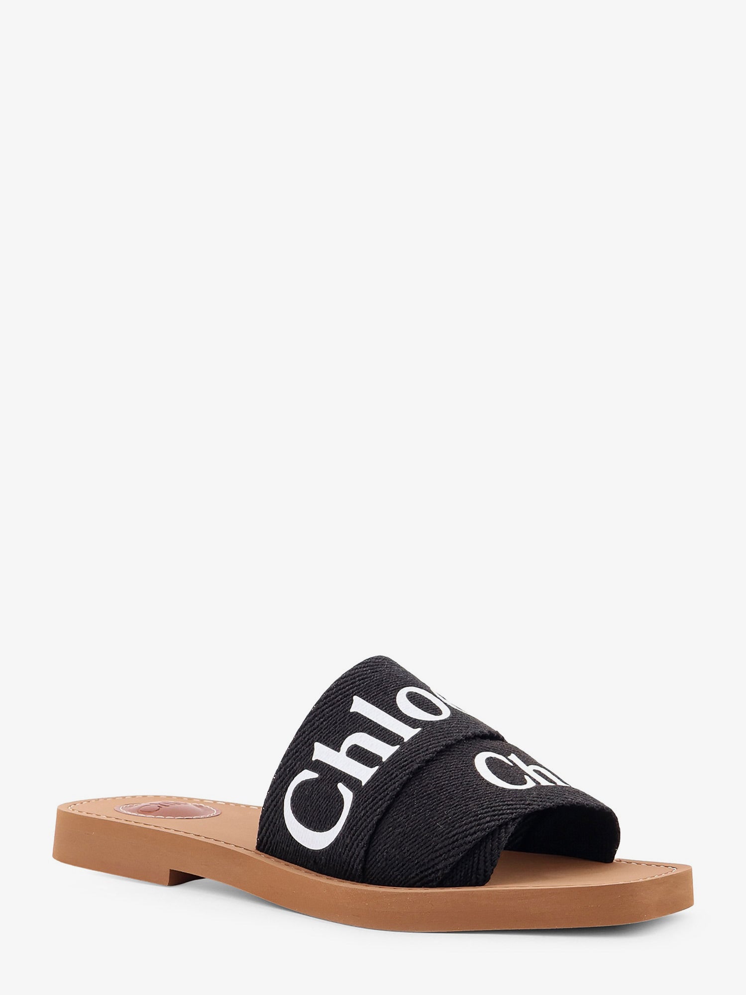 Chloé Woody Flat Linen Sandals