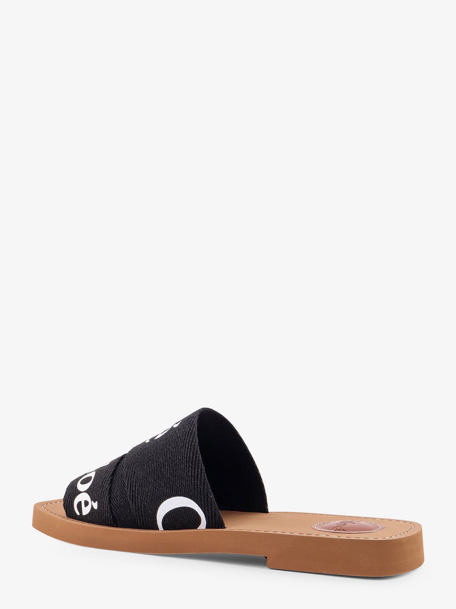 Chloé Woody Flat Linen Sandals