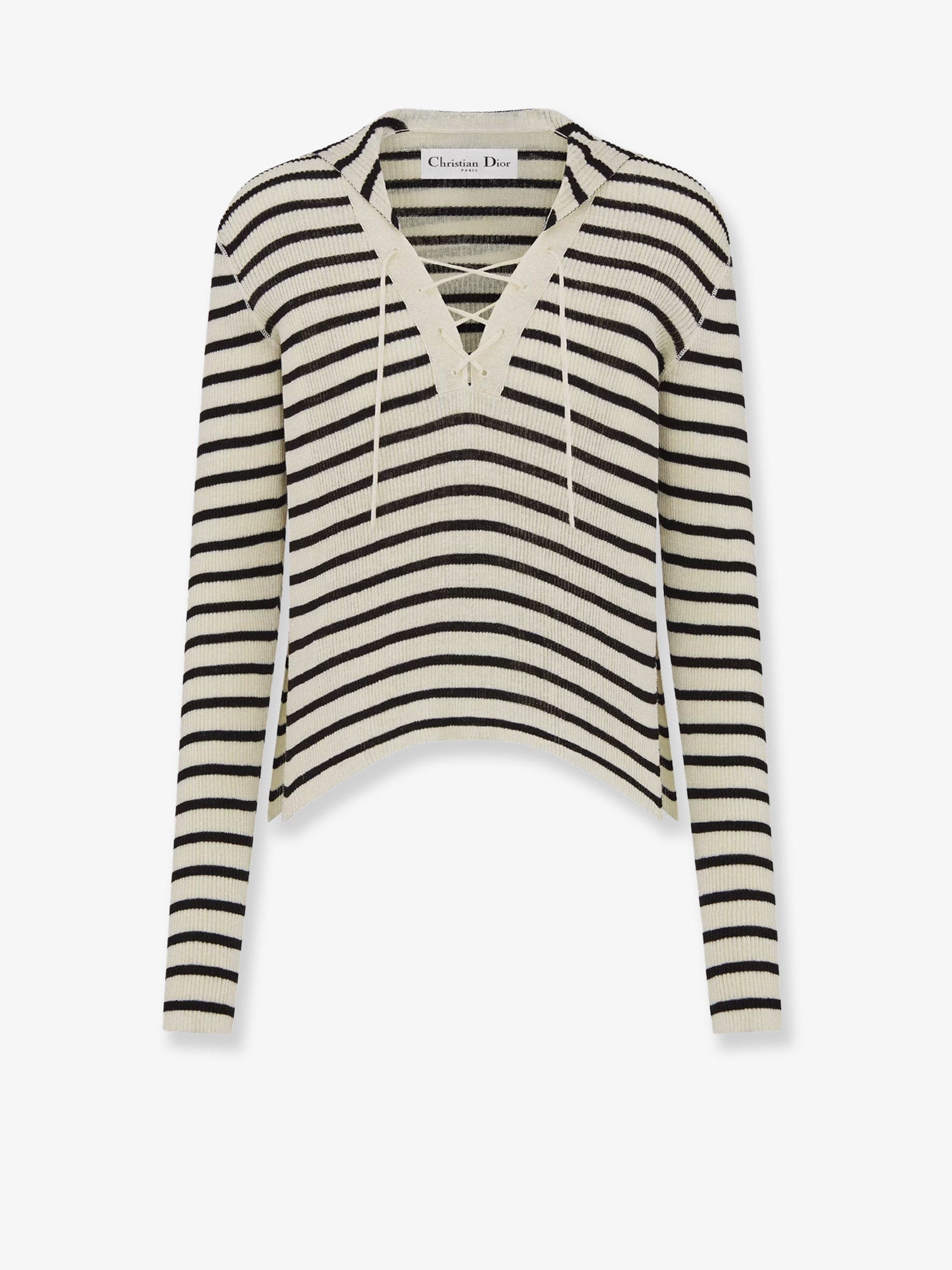 Dior Dioriviera Striped Linen And Silk Sweater