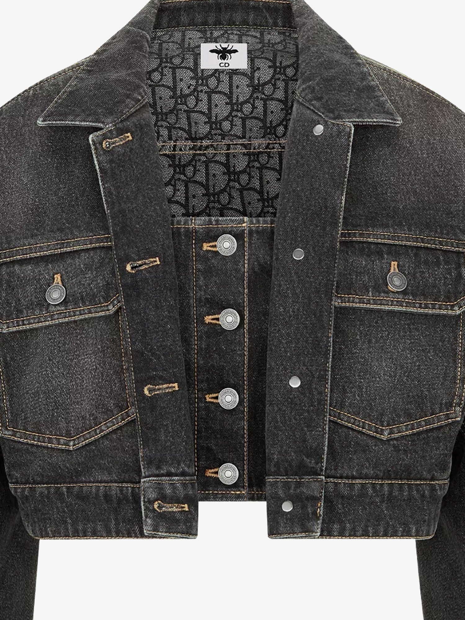 Dior Denim Jacket With Bustier Detail