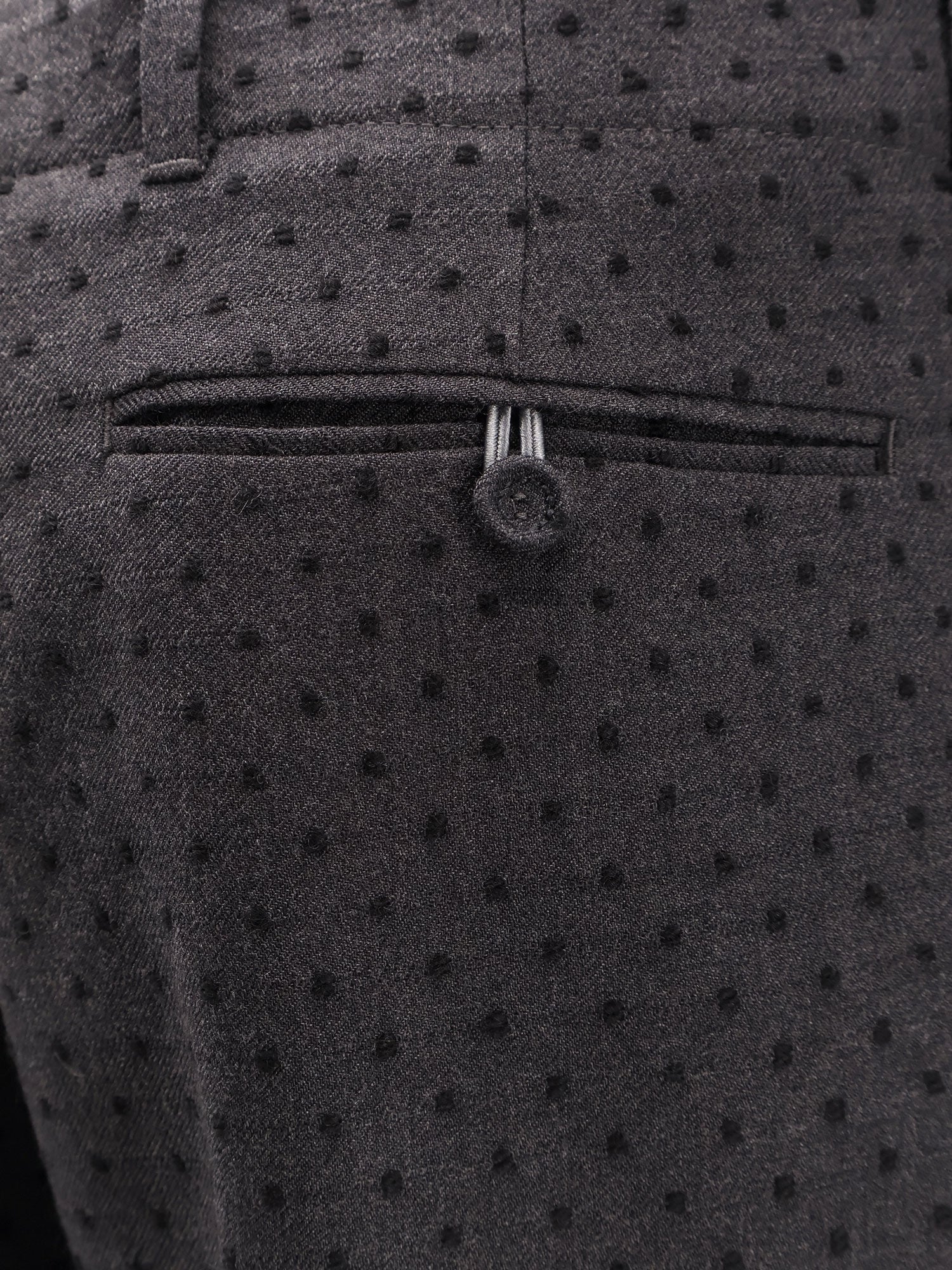 Dior Polka-dots Virgin Wool And Alpaca Jacquard Trousers