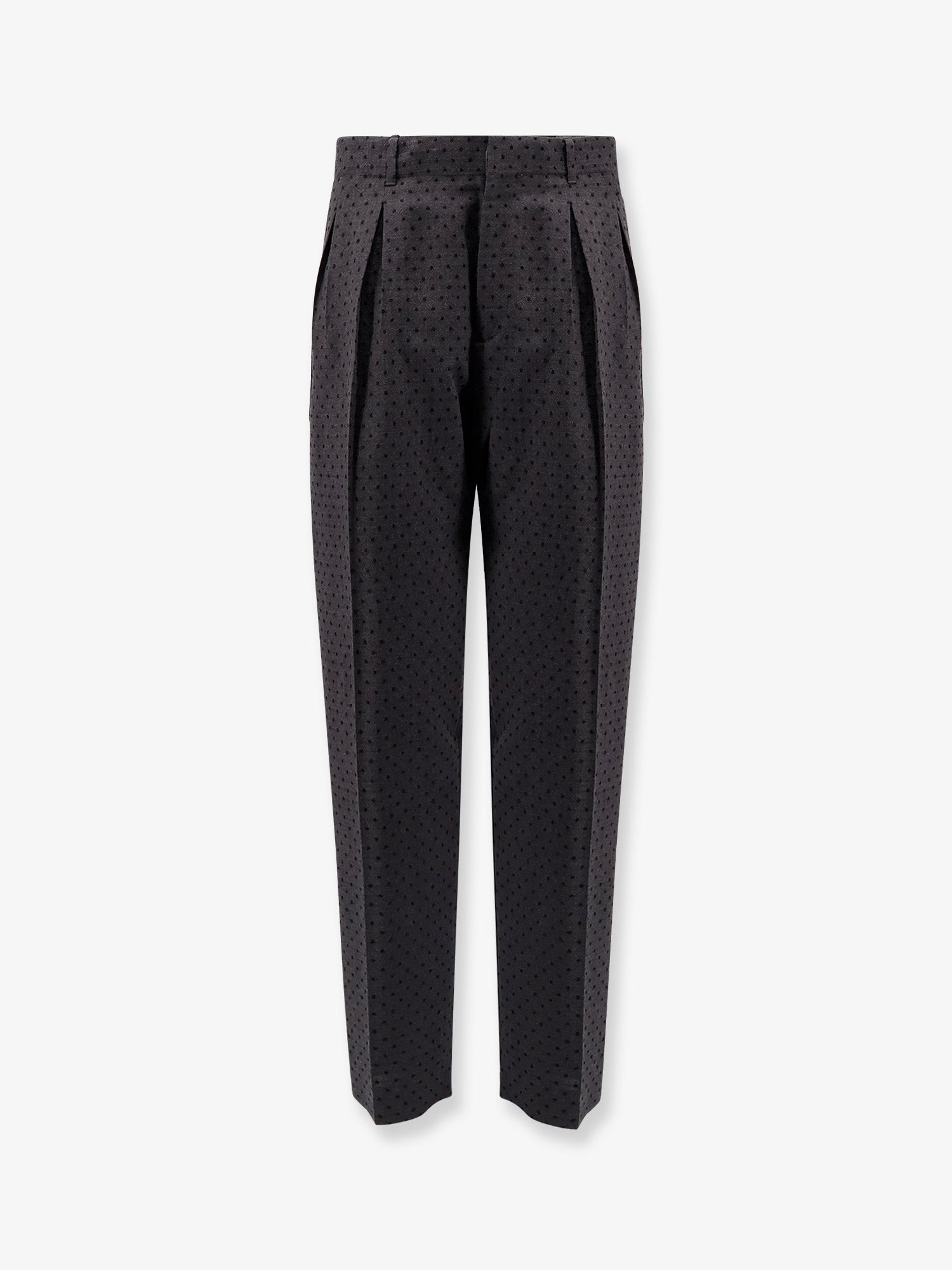 Dior Polka-dots Virgin Wool And Alpaca Jacquard Trousers