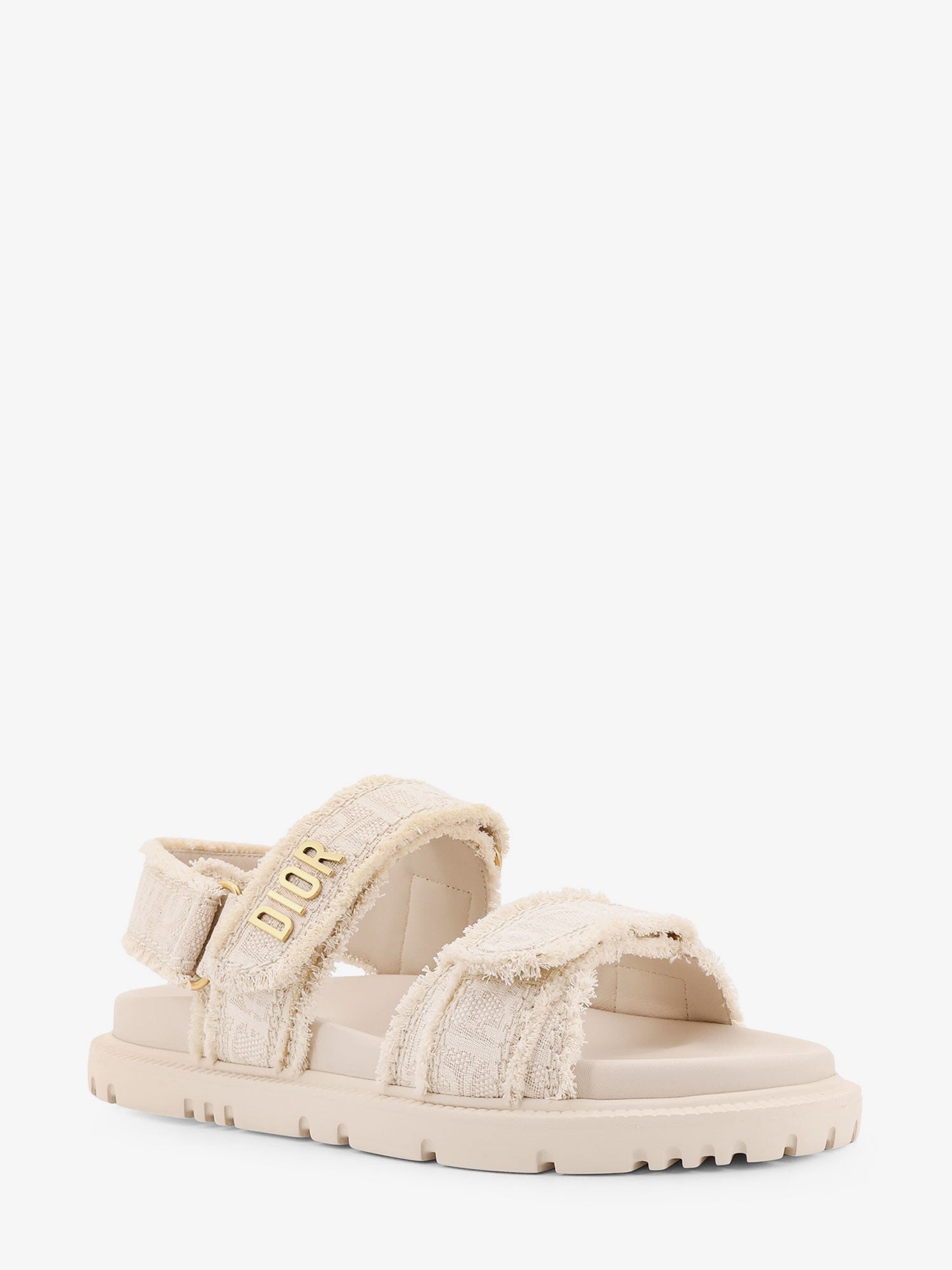 Dior Dioract Fabric Sandals With Dior Oblique Motif