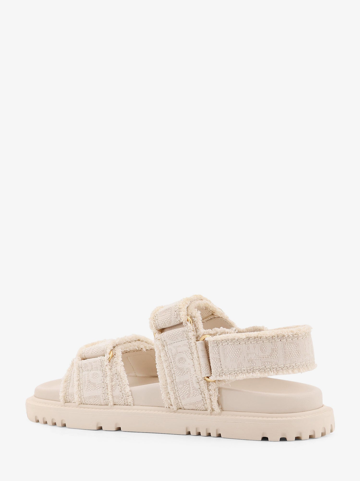 Dior Dioract Fabric Sandals With Dior Oblique Motif