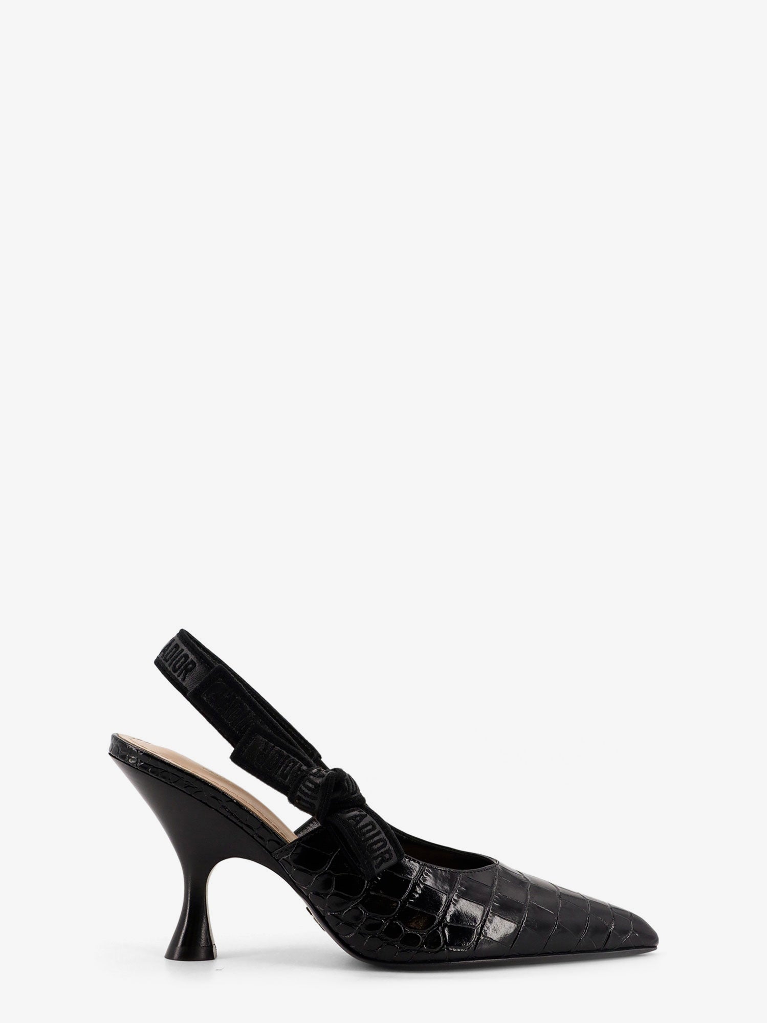 Dior J'adior Leather Slingback Pumps With Croco Effect
