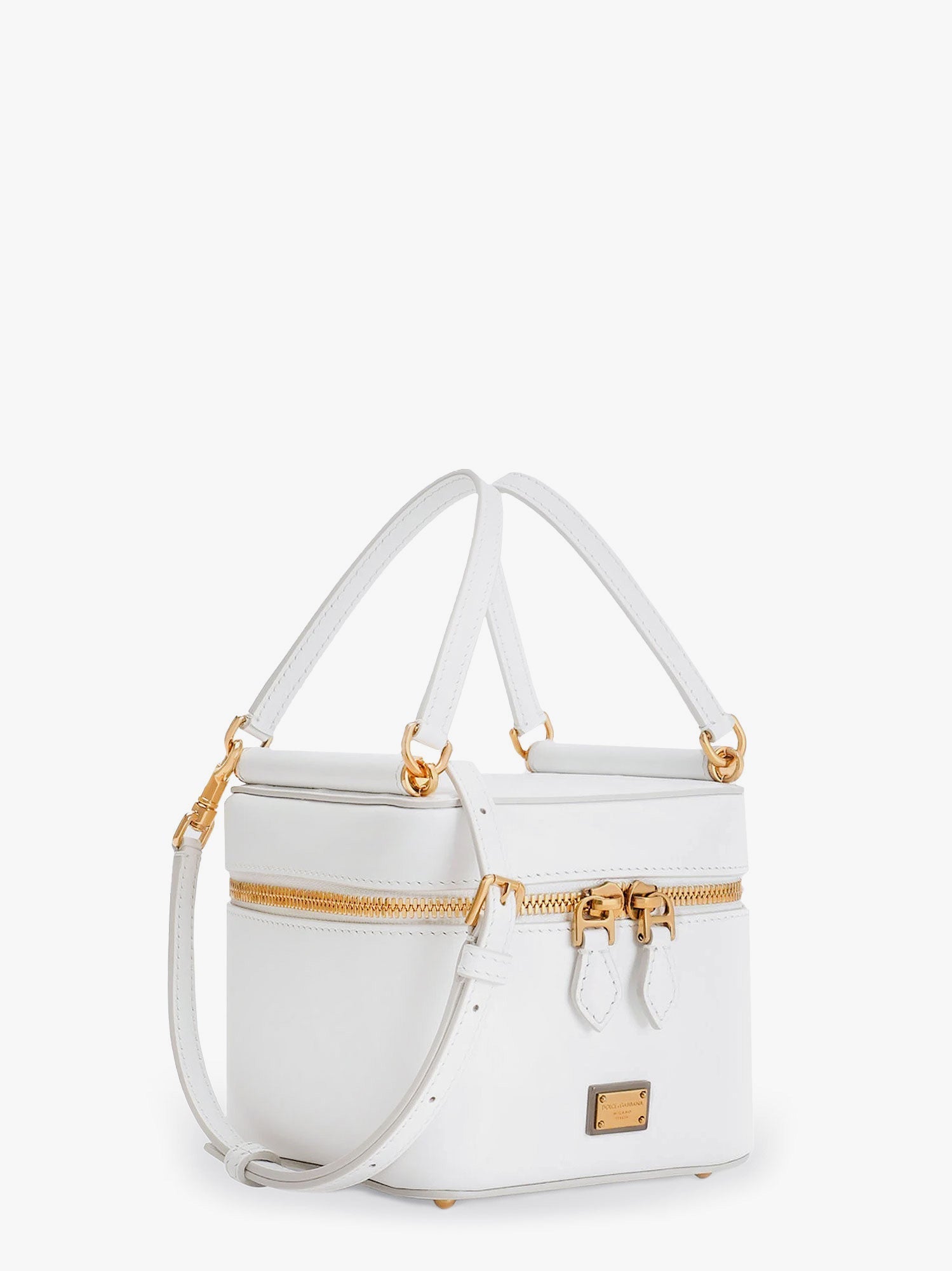 Dolce & Gabbana Sicily Leather Handbag With Iconic Logo Plate