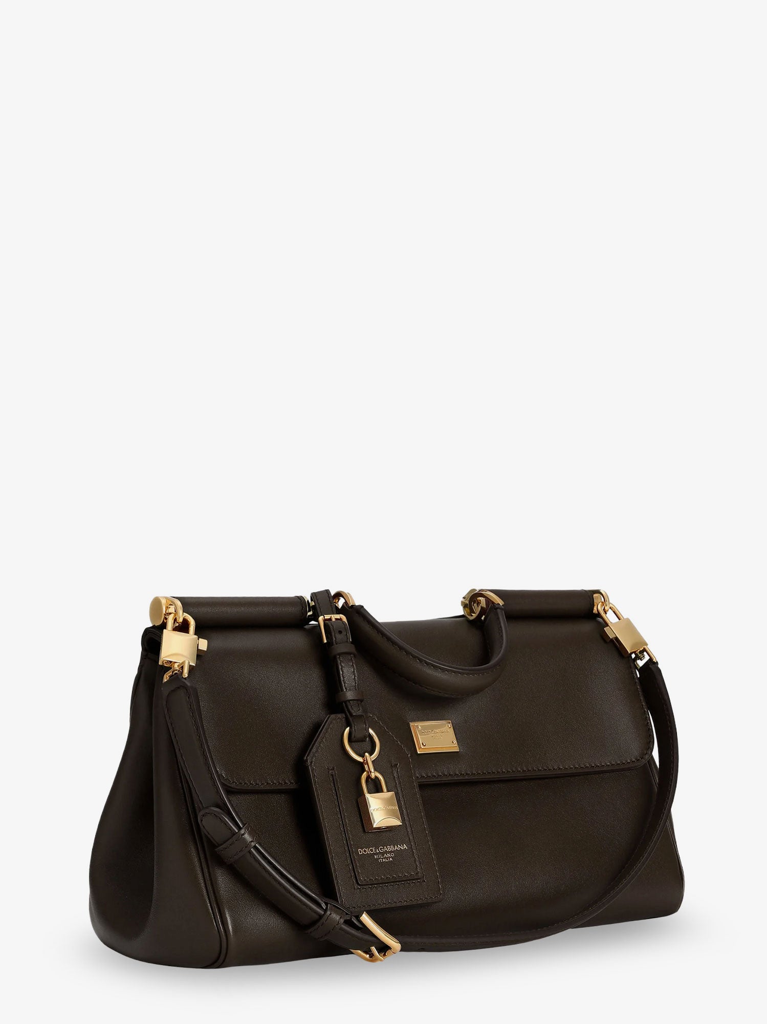 Dolce & Gabbana My Sicily Leather Shoulder Bag