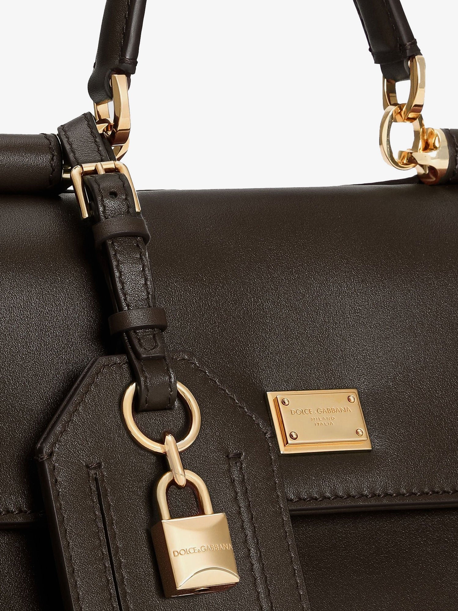Dolce & Gabbana My Sicily Leather Shoulder Bag