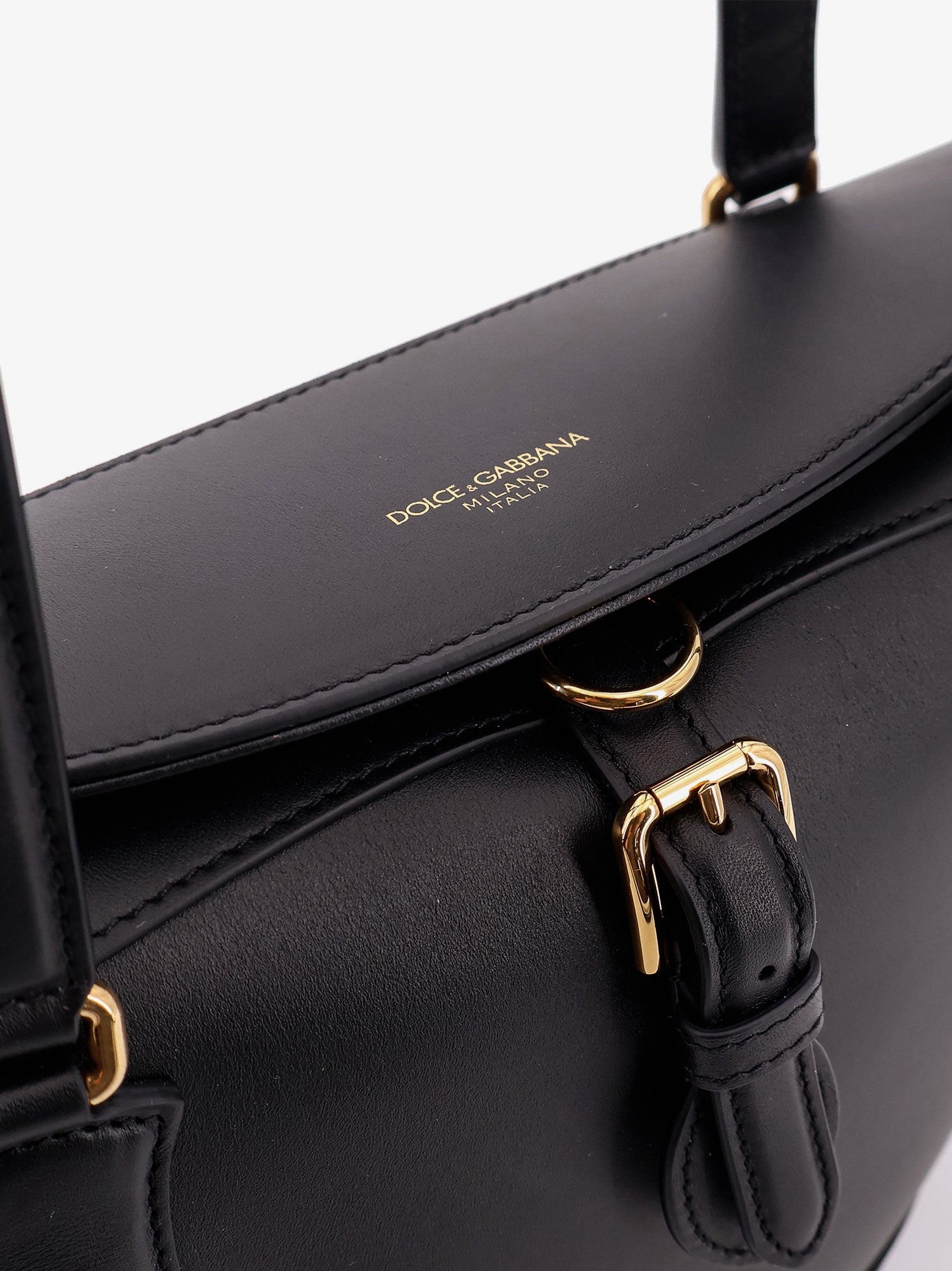 Dolce & Gabbana Coffa Capri Leather Shoulder Bag