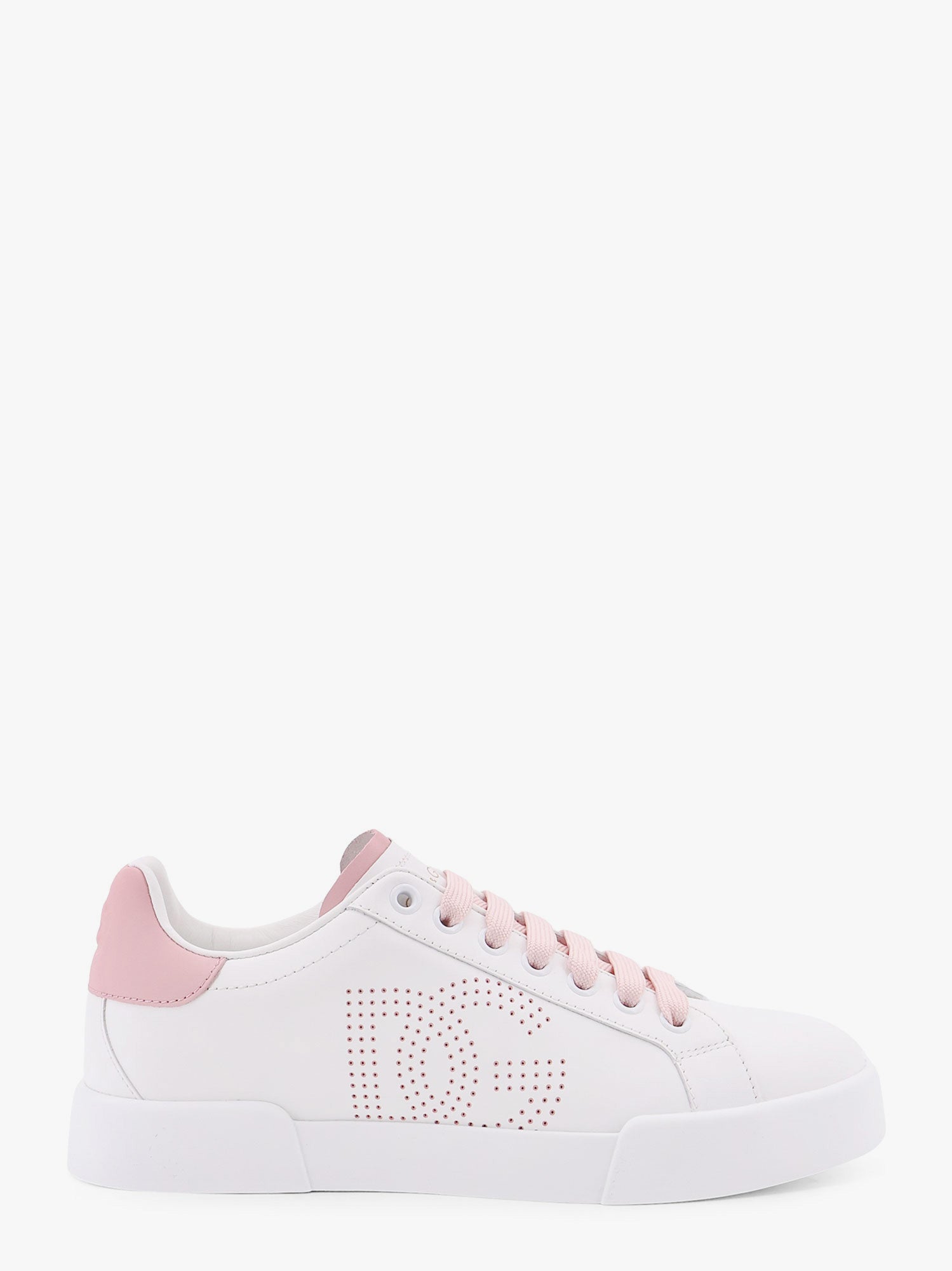Dolce & Gabbana Portofino Low-top Leather Sneakers With Lateral Monogram