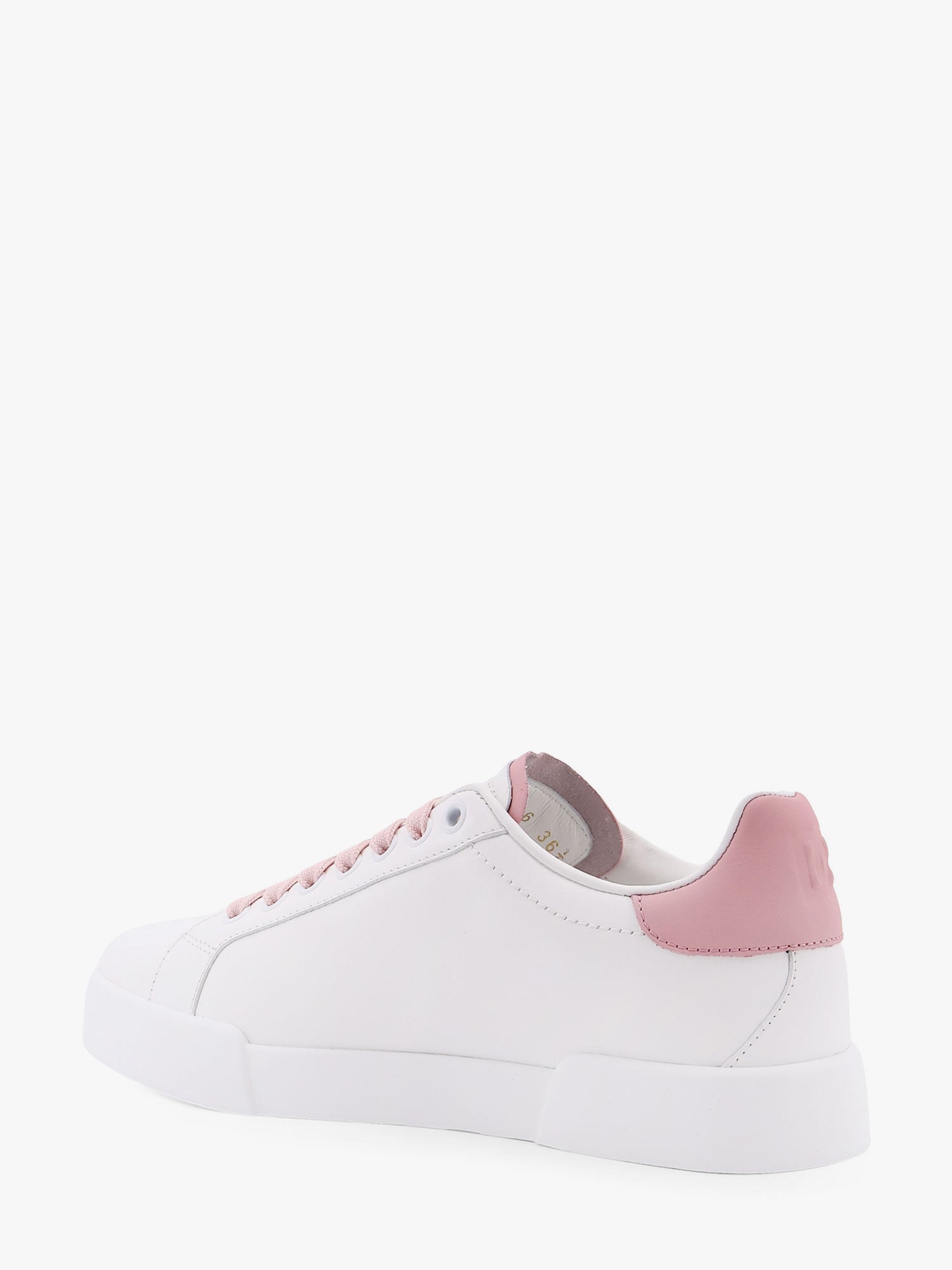 Dolce & Gabbana Portofino Low-top Leather Sneakers With Lateral Monogram