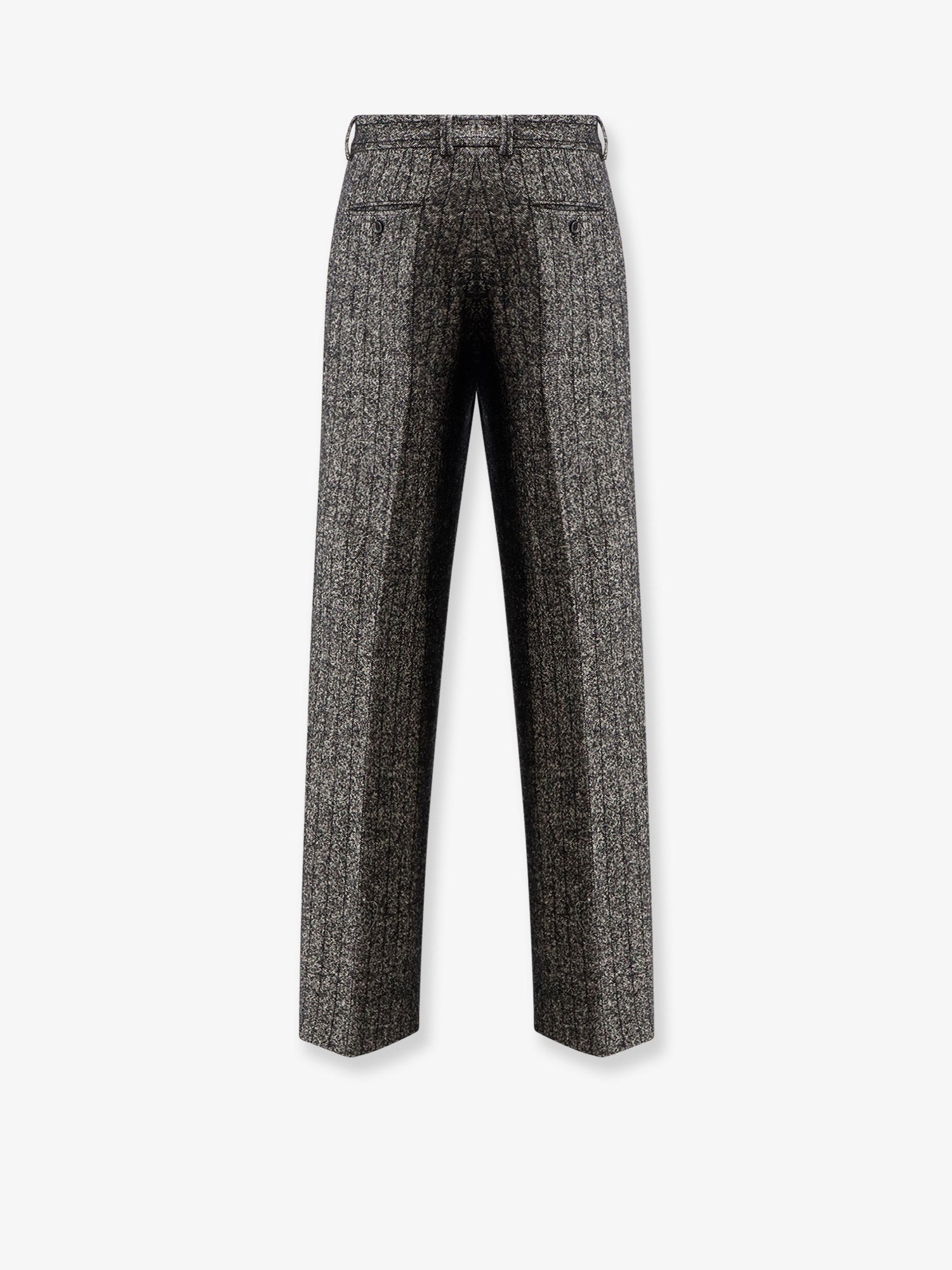 Dolce & Gabbana Striped Wool Blend Trousers