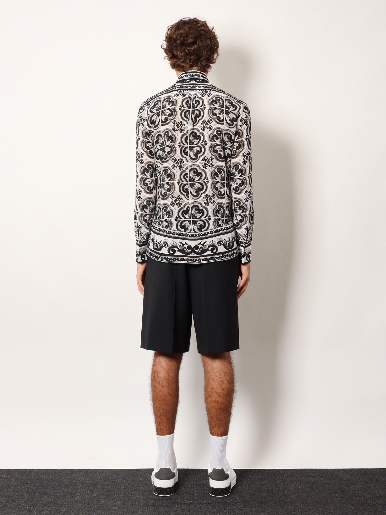 Dolce & Gabbana Silk Shirt With Maiolica Print