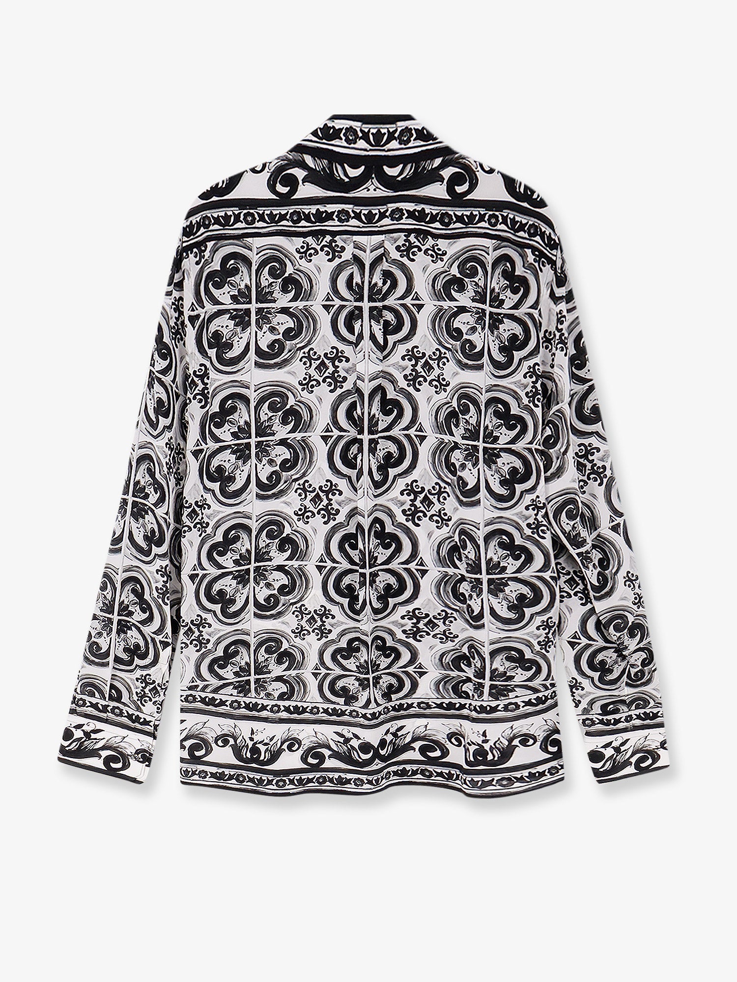 Dolce & Gabbana Silk Shirt With Maiolica Print