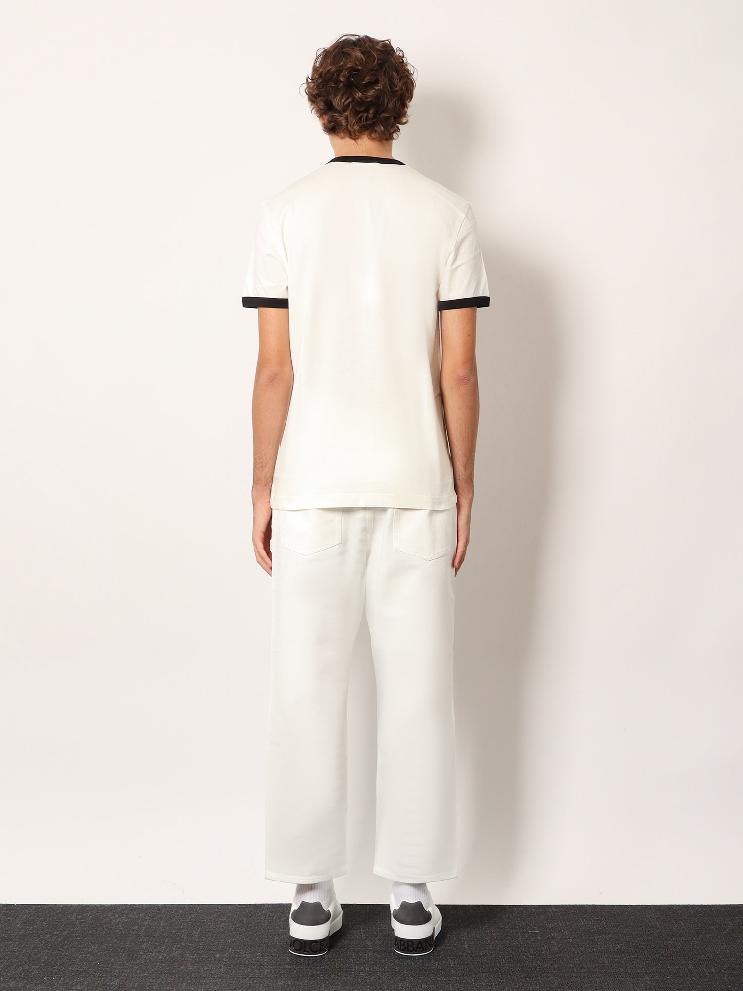 Dolce & Gabbana Cotton T-shirt With Flocked Print