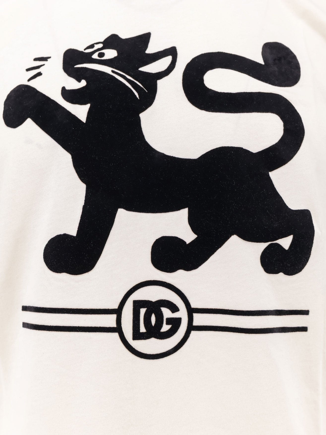 Dolce & Gabbana Cotton T-shirt With Flocked Print