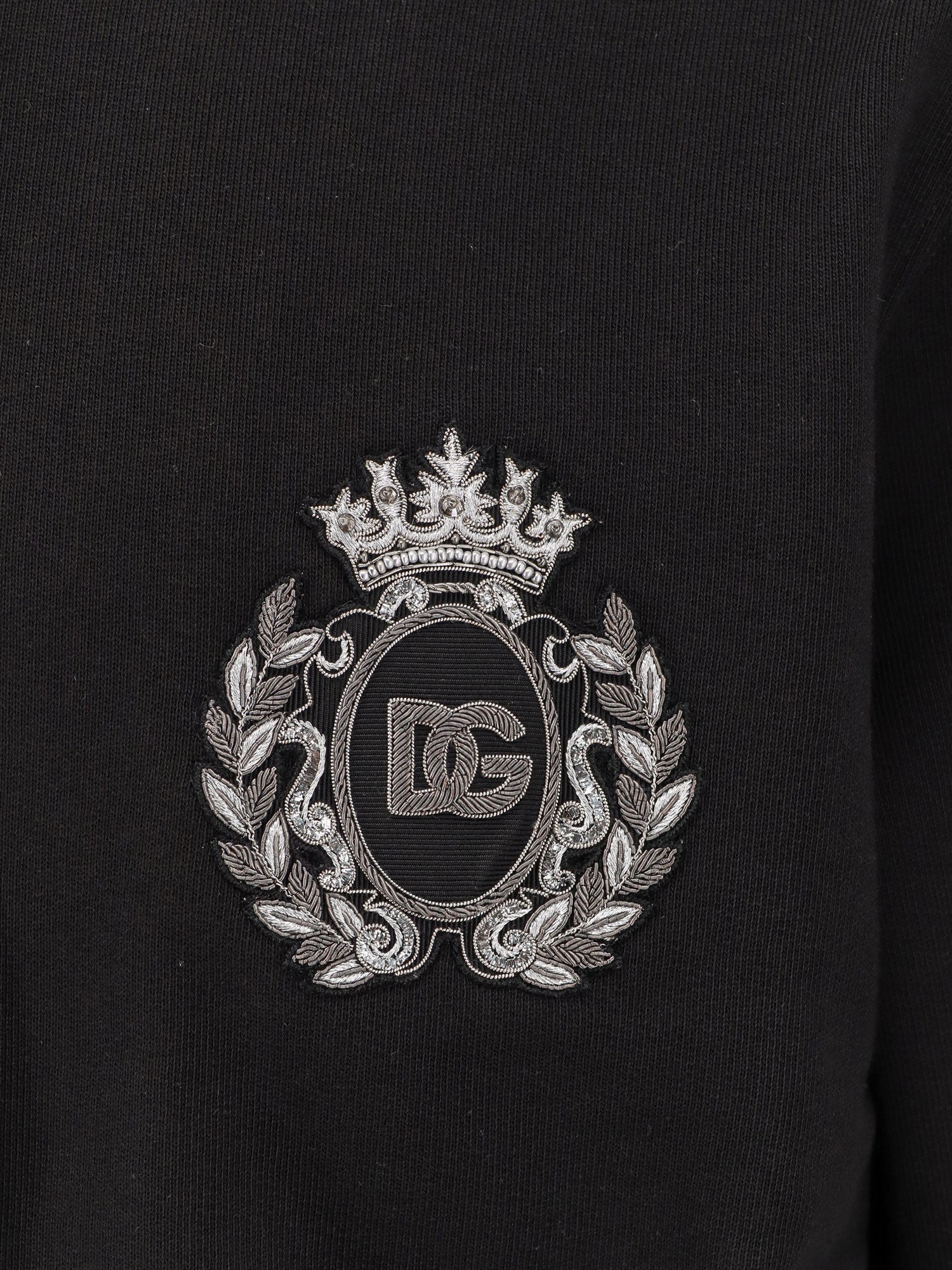 Dolce & Gabbana Cotton Sweatshirt With Logo Patch