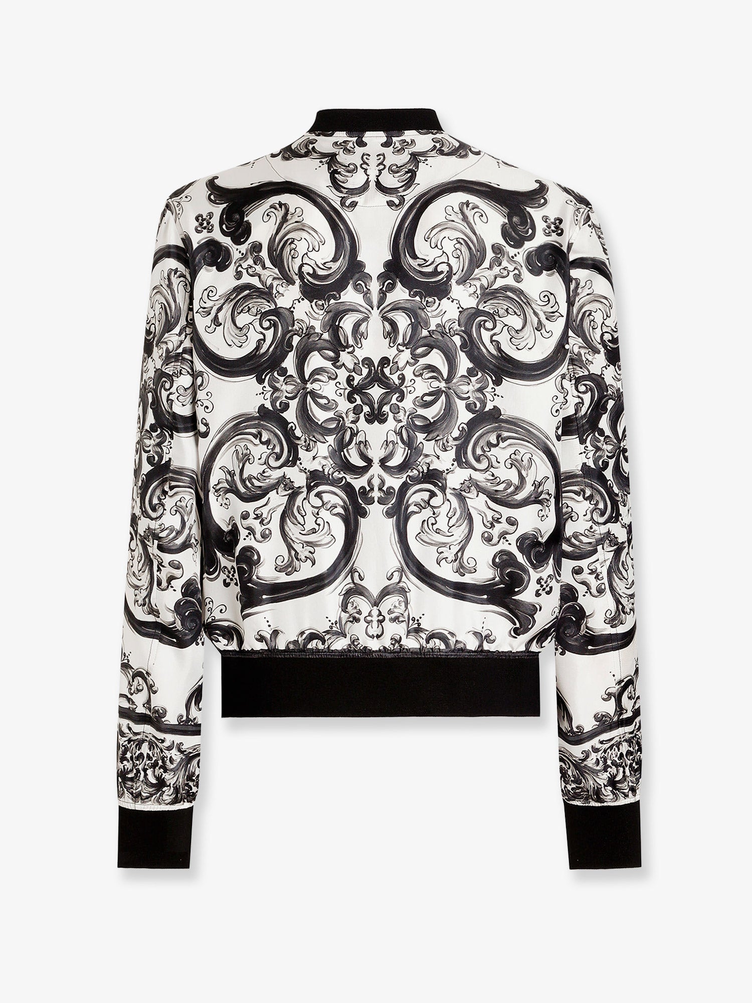 Dolce & Gabbana Silk Jacket With Maiolica Print