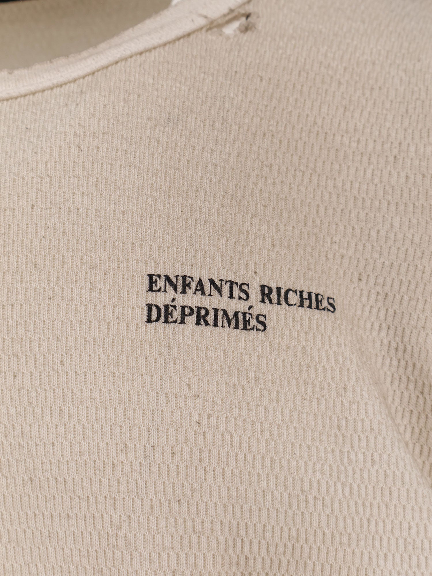 Enfants Riches Deprimes Classic Logo Distressed Thermal Ls T-shirt