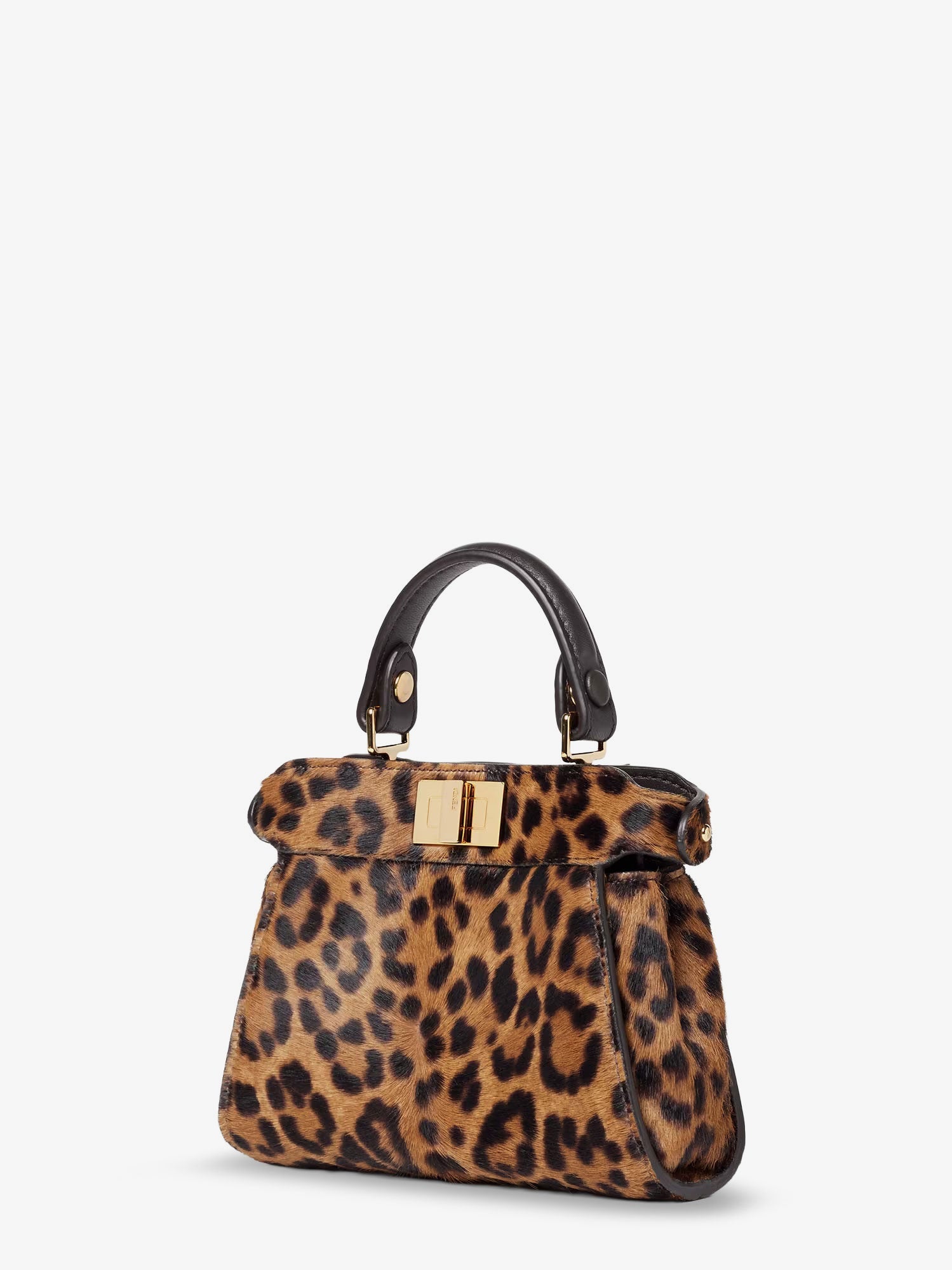 Fendi Nano Peekaboo Shoulder Bag With Fendi Leo Print