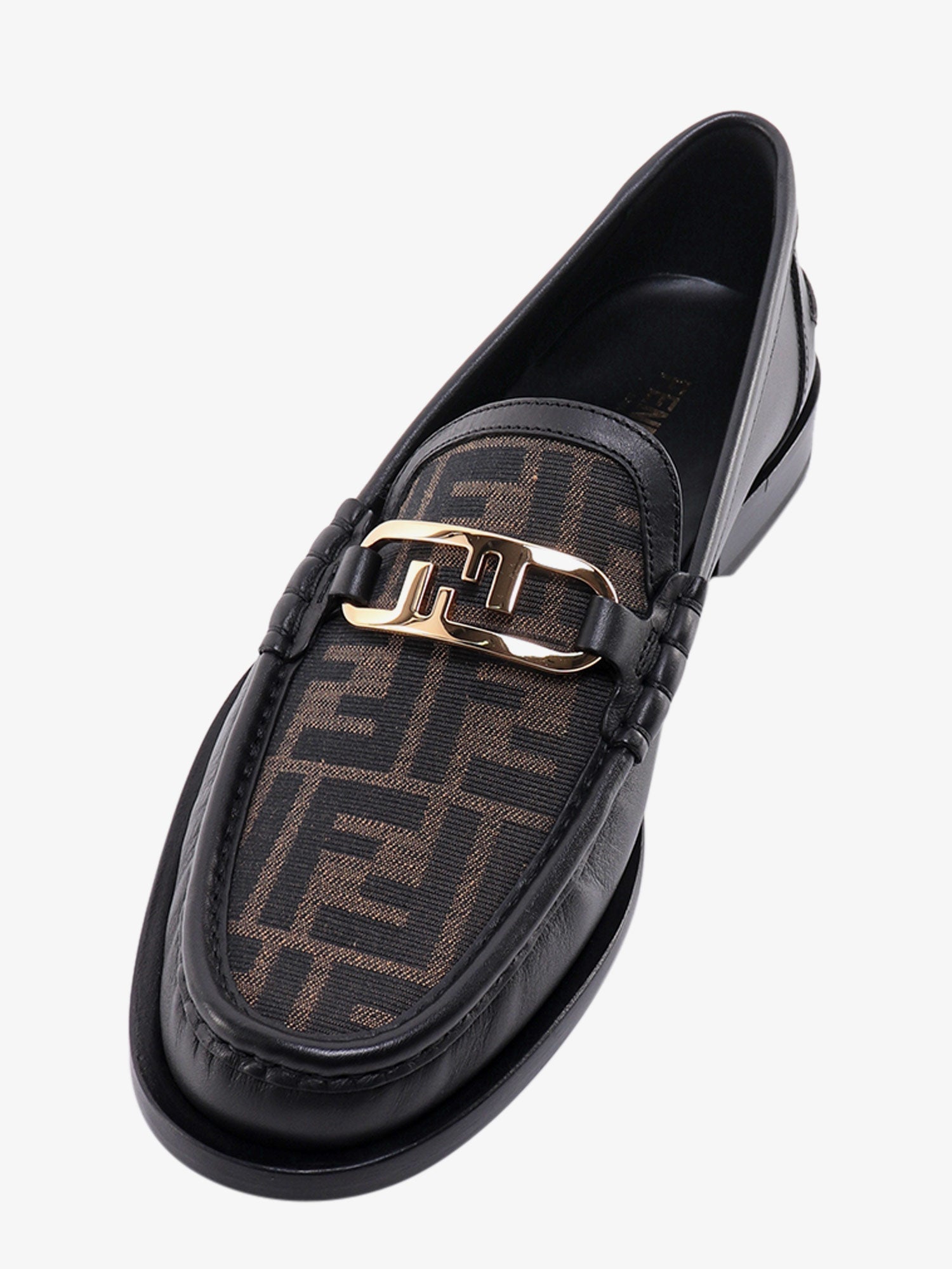 Fendi Fendi O' Lock Leather Loafer With Ff Insert