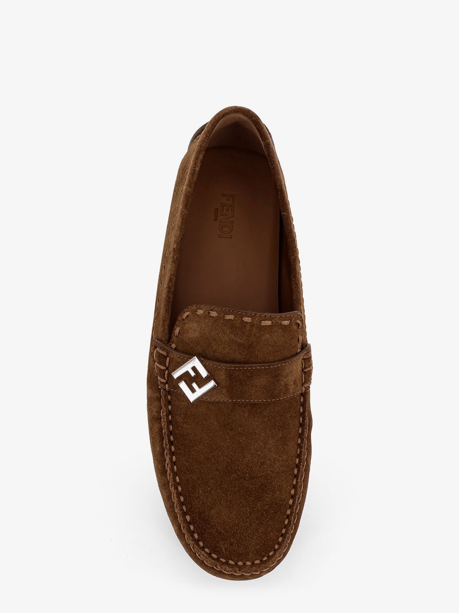 Fendi Driver Crosta Suede Loafers