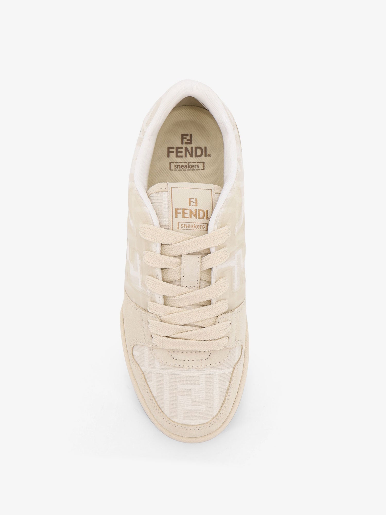 Fendi Fendi Match Ff Jacquard And Leather Sneakers