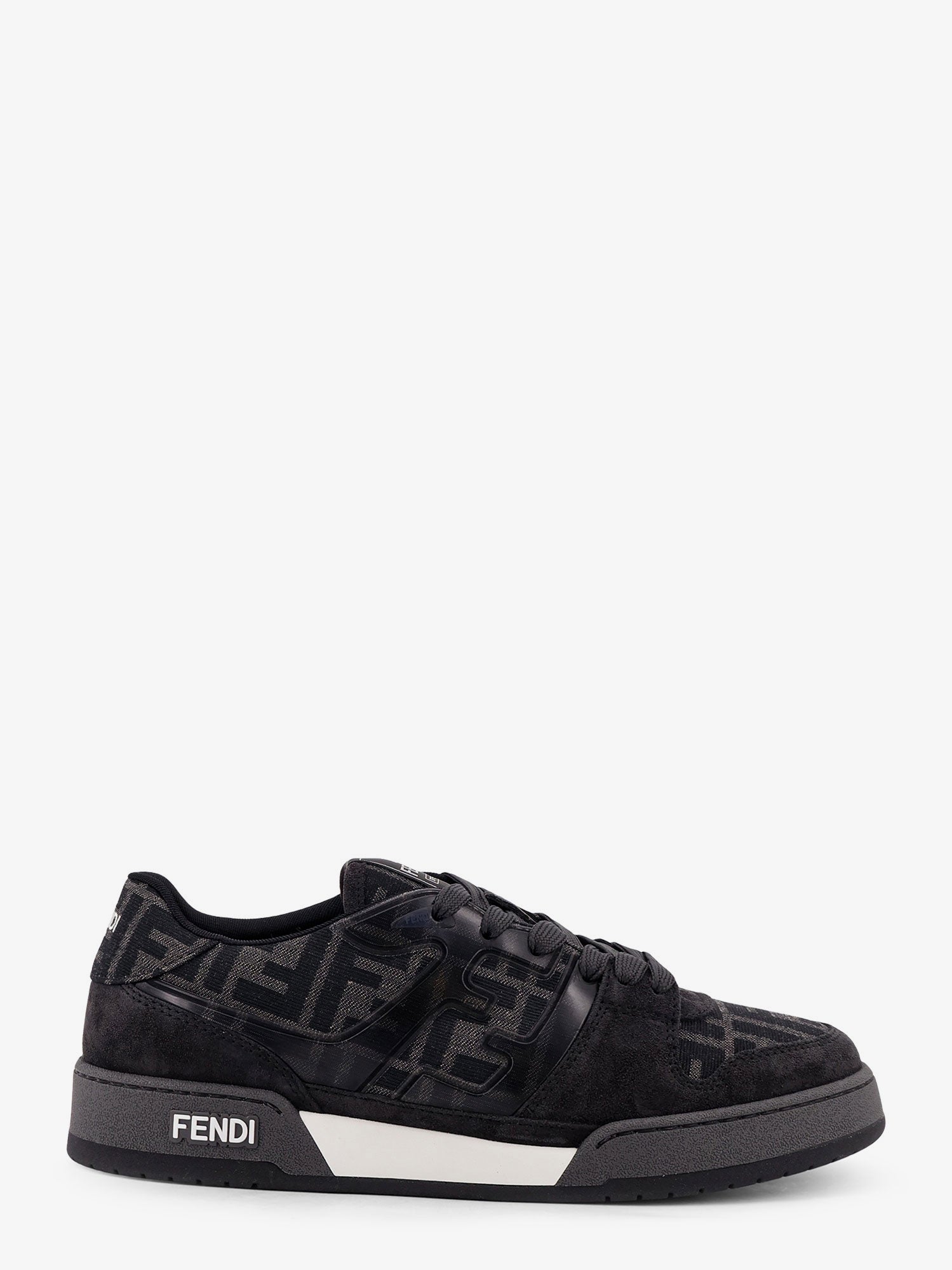 Fendi Fendi Match Sneakers In Ff Jacquard Fabric And Suede